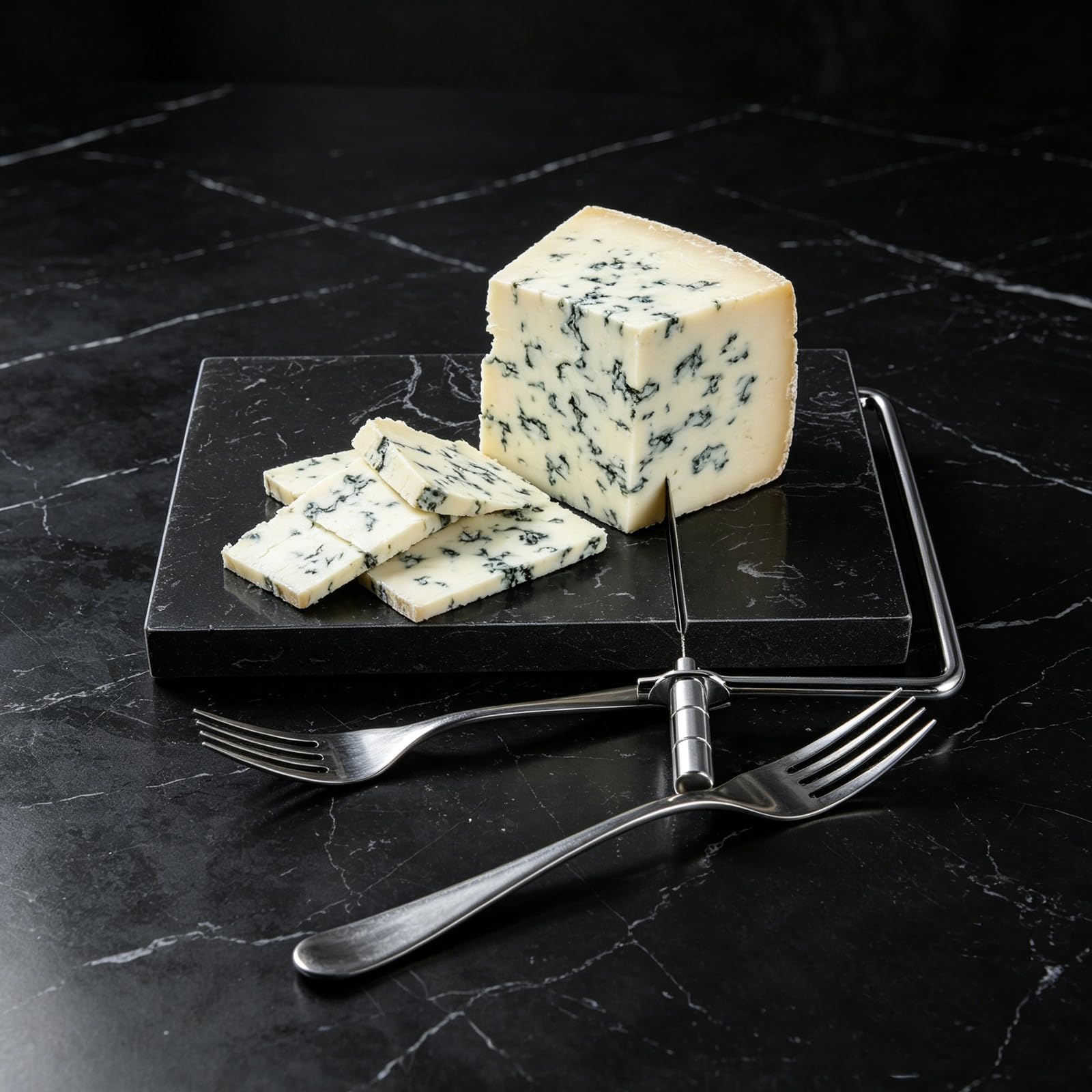 Multifunktionaler Käseschneider aus Edelstahl mit Marmoroptik Saubere Scheiben und Sicherer Halt für Käse Schinken und Gemüse bei Picknick oder Sandwichzubereitung Größe