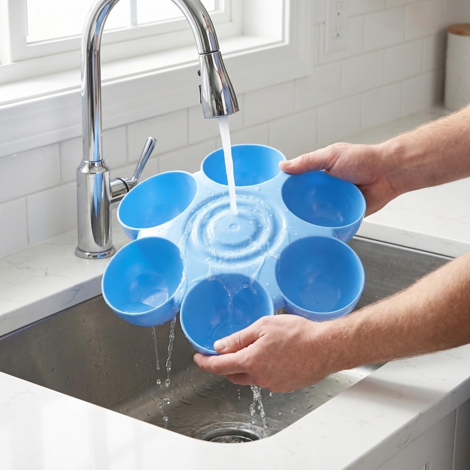 Yardwe Gamelle multifonction en forme de fleur en plastique de haute qualité pour plusieurs chats et chiens, facile à concevoir pour les friandises et les repas