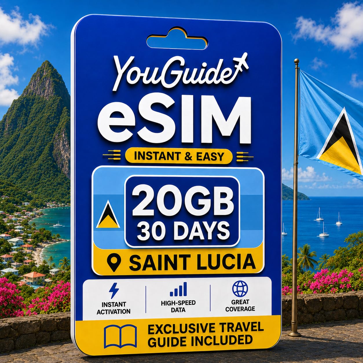 Santa Lucía eSIM 20GB 30Days