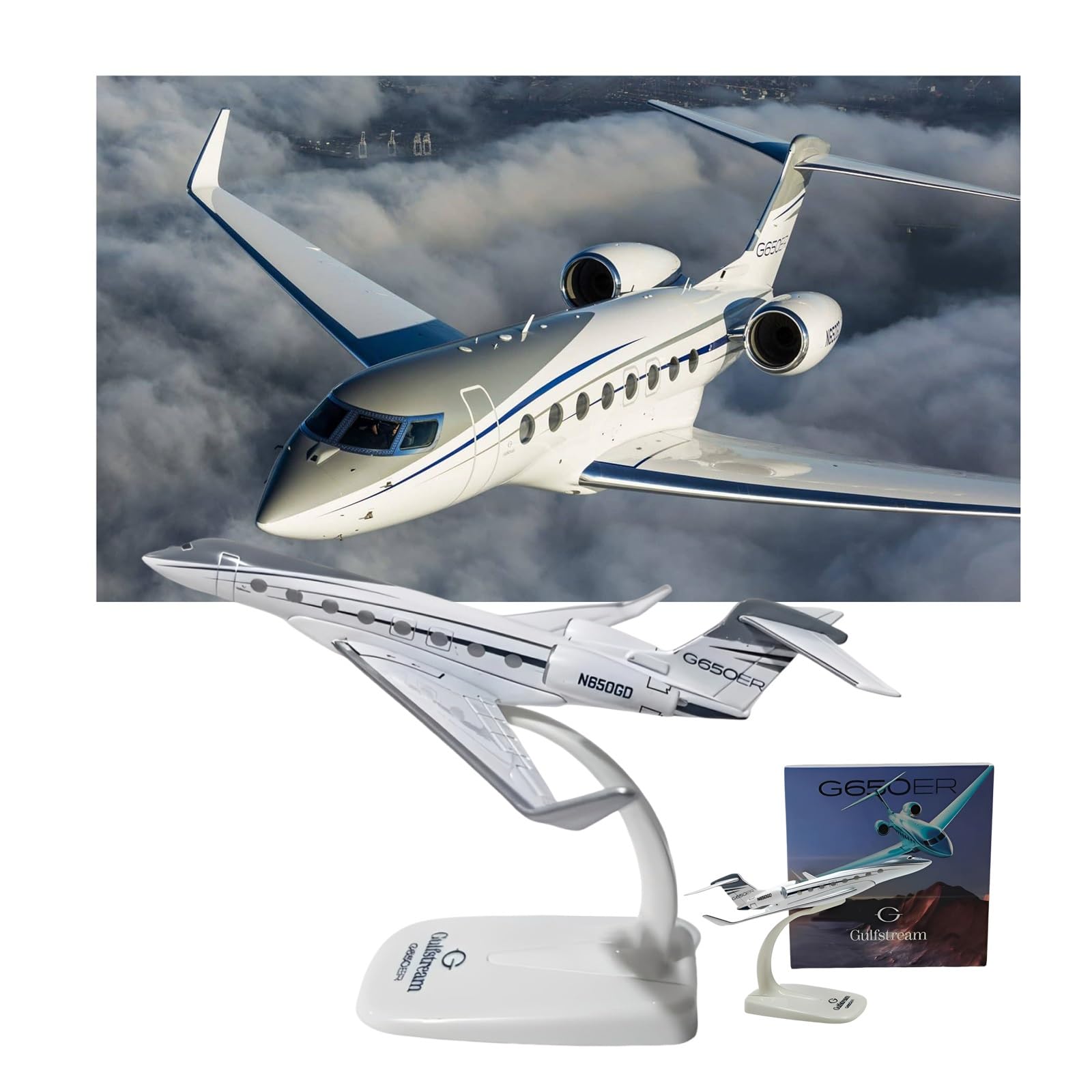Amazon.com: LBYBF 1:200 Scale Gulfstream G650ER Aircraft Model