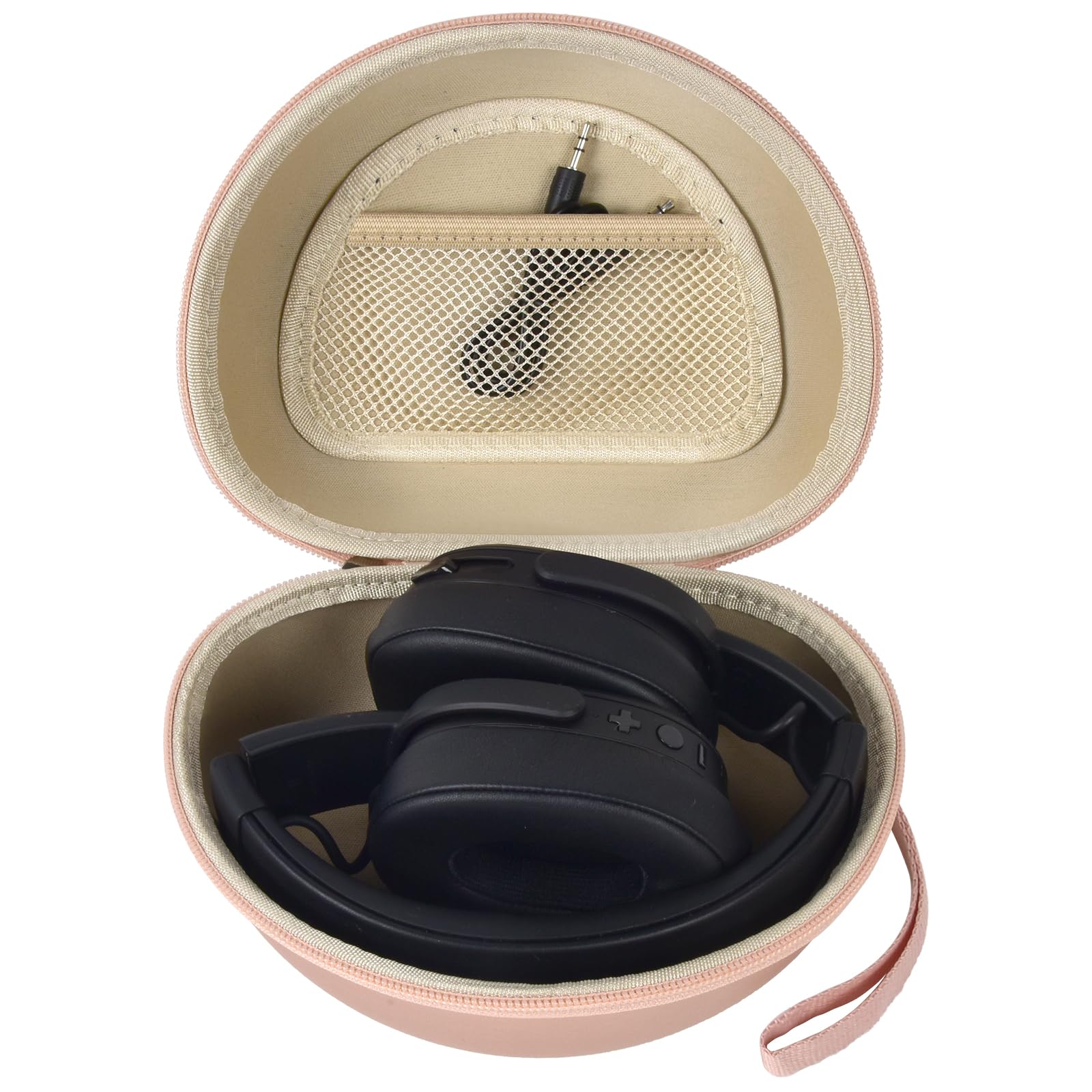 Headphone Case for Skullcandy Crusher/Hesh/Evo Wireless Over-Ear Bluetooth Earphones, for Beats Studio Pro/ 3/Solo 4/3/2 Headphones and More Noise Cancelling Foldable Headset - Hard Box Only (Gold)