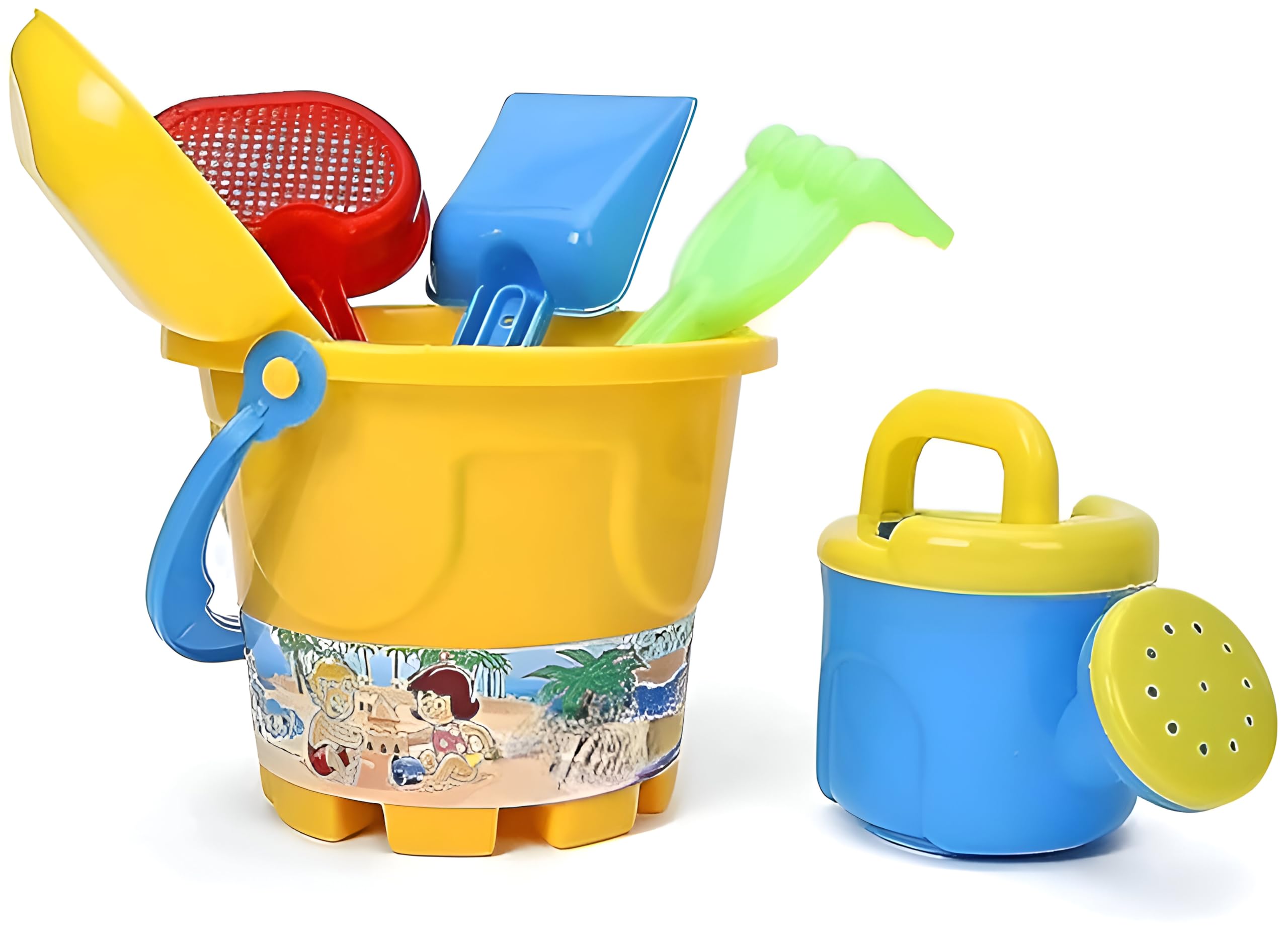 Beach Fun Set with Bucket and 10 Vibrant Toys