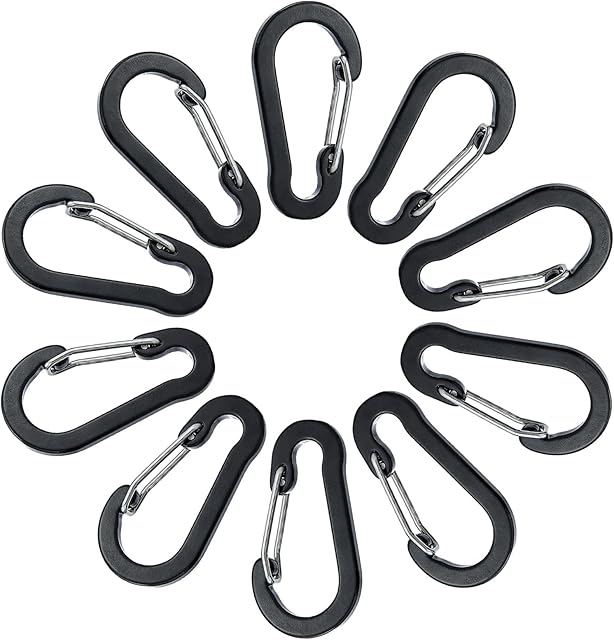 Small Carabiner Clip Aluminum Mini D-shape Spring Keyring For Keychain/Climbing /Fishing/Hiking Outdoor