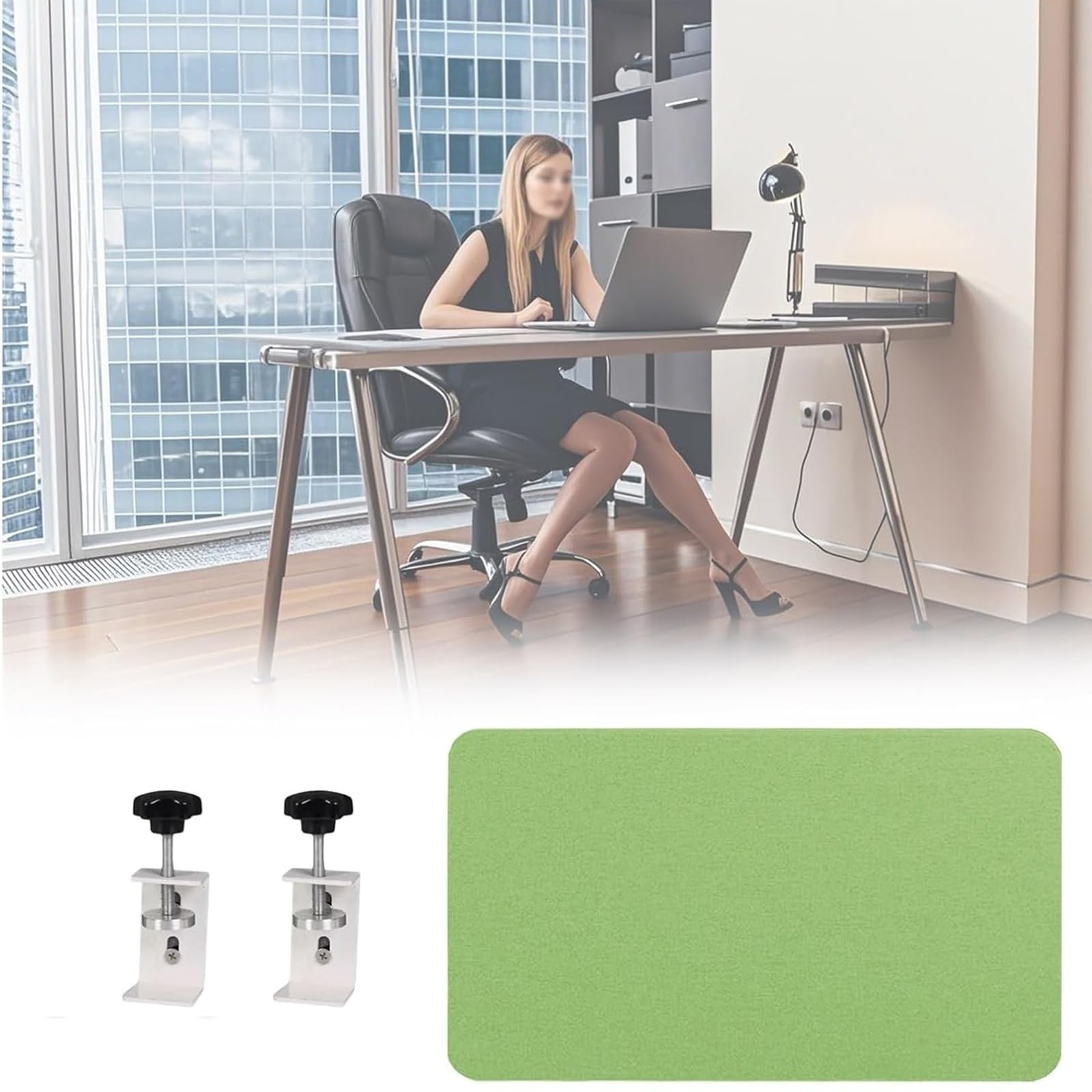 Panneau d'intimité sous le bureau pour stopper les distractions visuelles des open spaces