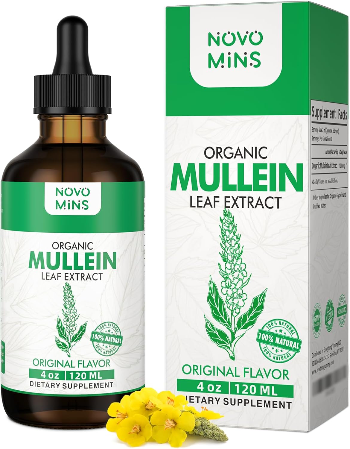 (Best By:04/2026)Mullein Leaf Tincture - Lung Cleanse - Vegan Lung Detox - Respiratory Health and Immune Support Drops - Natural Supplement Liquid Extract 4 fl.oz.Chlorophyll chlorophyll 4 Fl Oz (Pack of 1)