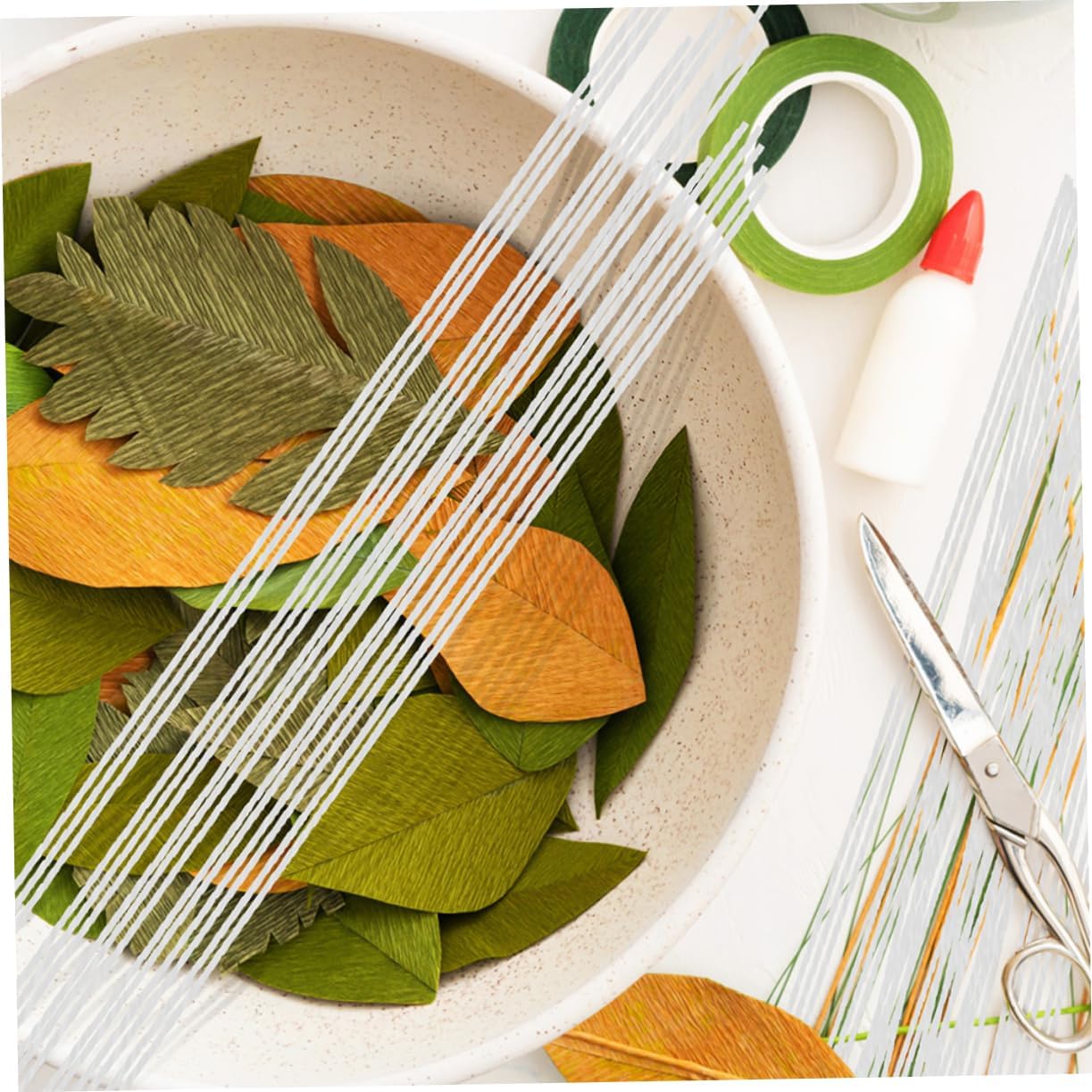 BEBEMOKO 150pcs Wrapped Floral Wire for Flower Arrangements Sturdy Florist Wire Stems for Crafting Bouquets and Wreaths for Creative Floral Designs