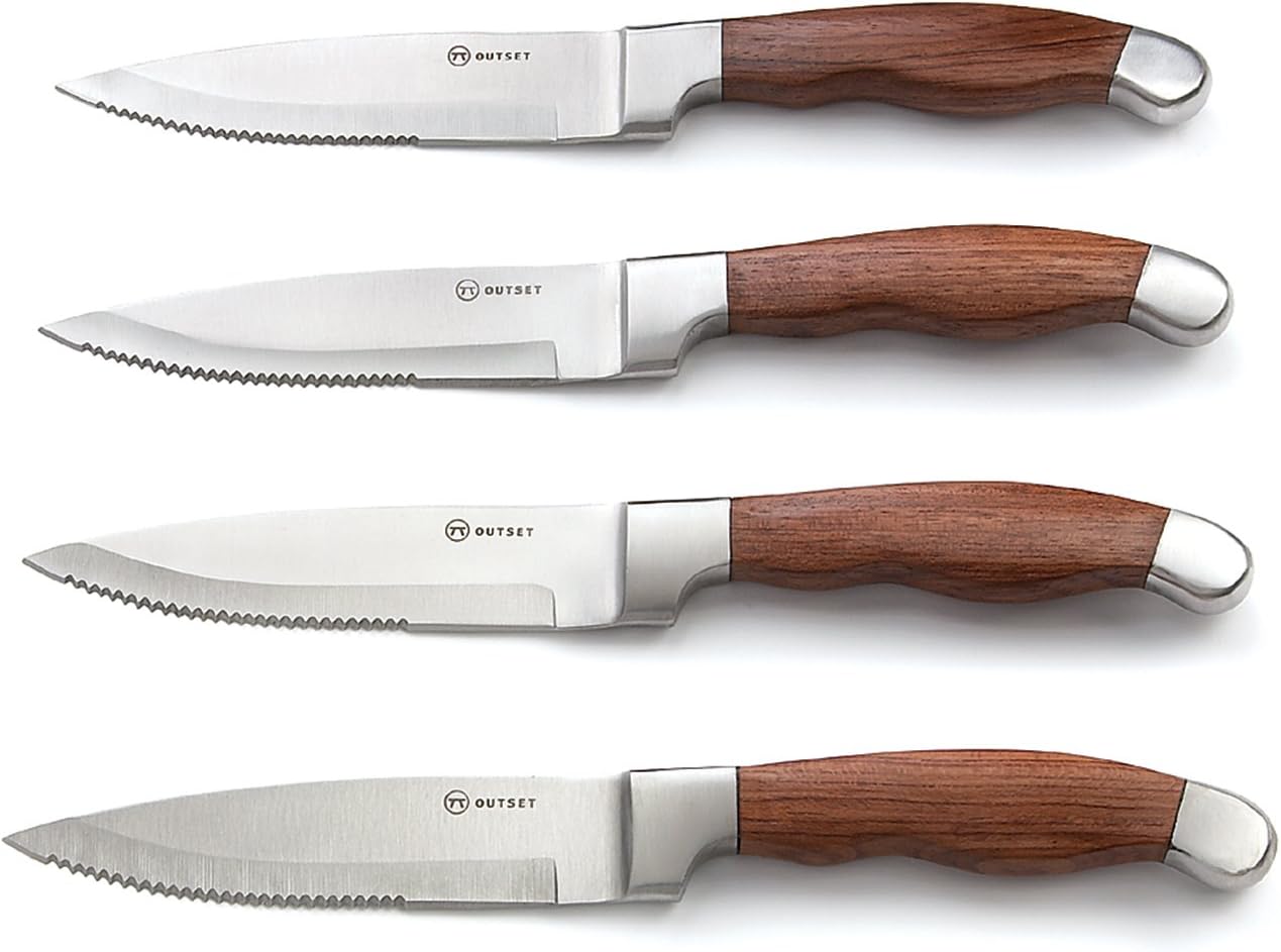 Outset QJ91 Jackson Steakhouse Knife Set, Stainless Steel, 4-Piece