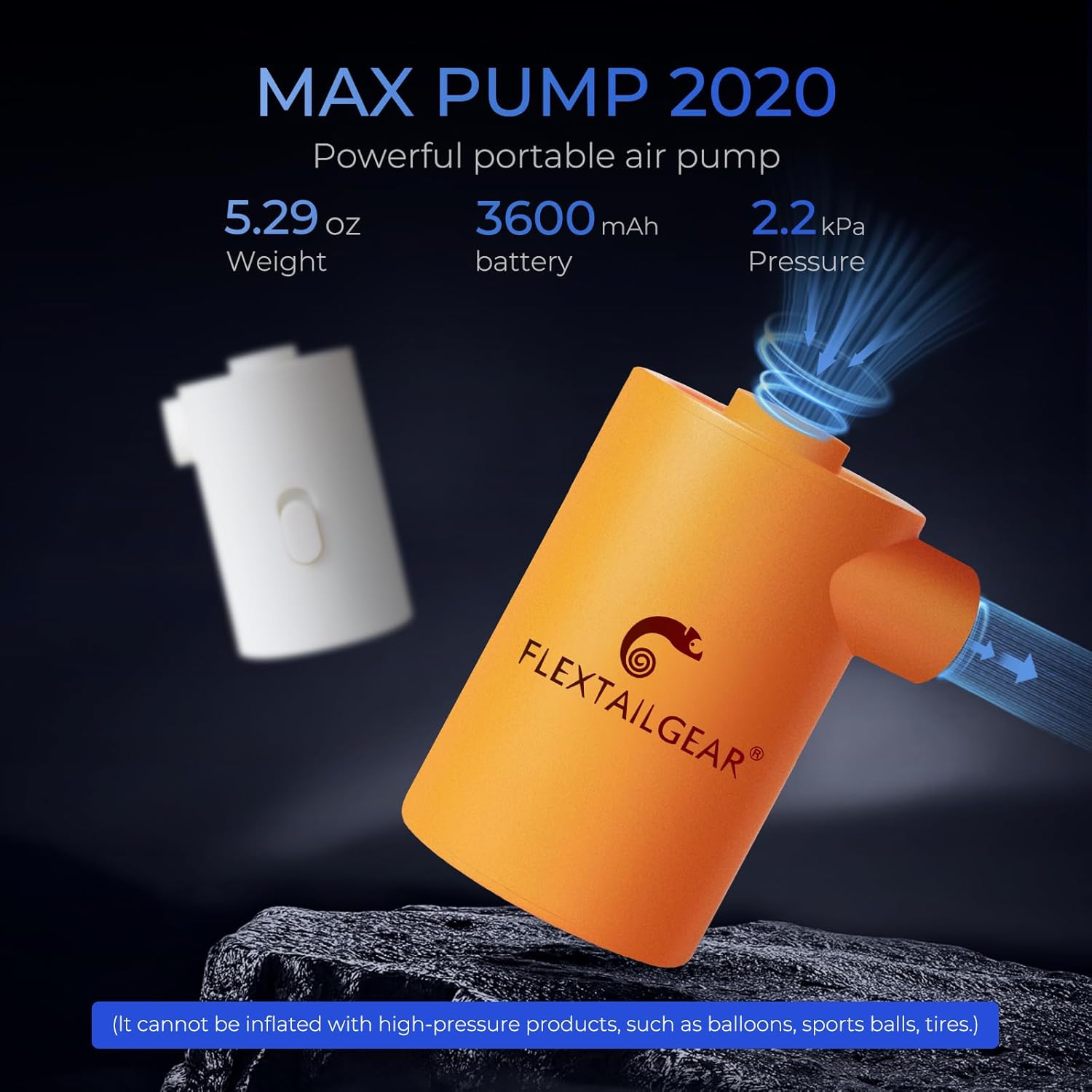 FLEXTAILGEAR Tiny Portable Ultra-Mini Air Pump & FLEXTAILGEAR MAX Pump 2020 Portable Air Pump