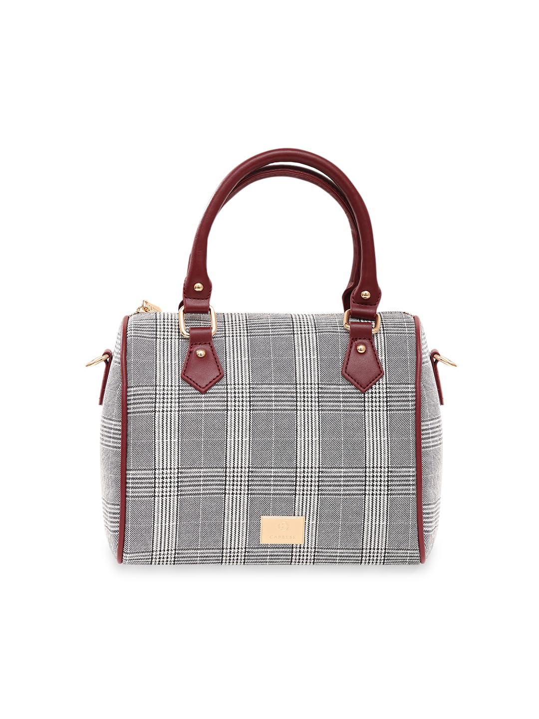 Caprese REMI CHECKERED GREY FAUX LEATHER MEDIUM SATCHEL HANDBAG (B0CYQC19Y9) Amazon Price History, Amazon Price Tracker