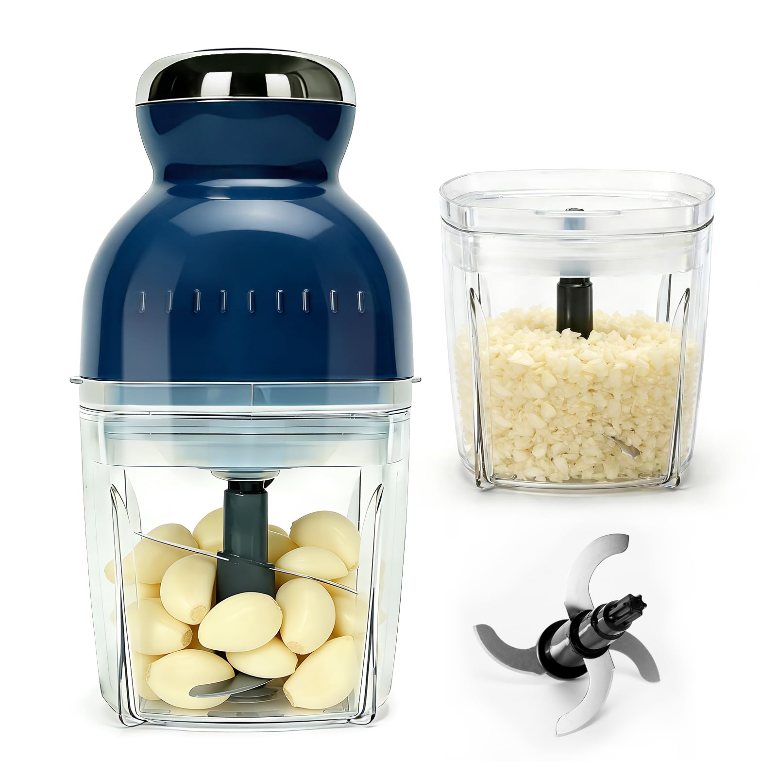 Brigii Electric Garlic Mincer &amp; Onion Chopper, 3-Cup Mini Food Processor
