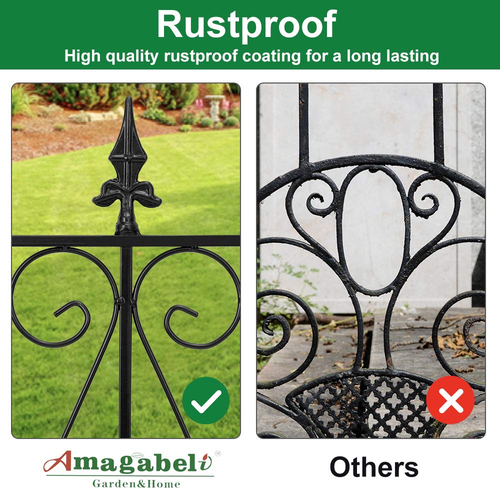 Amagabeli Garden Fence 24inx10ft Rustproof Metal Fencing Outdoor Fences
