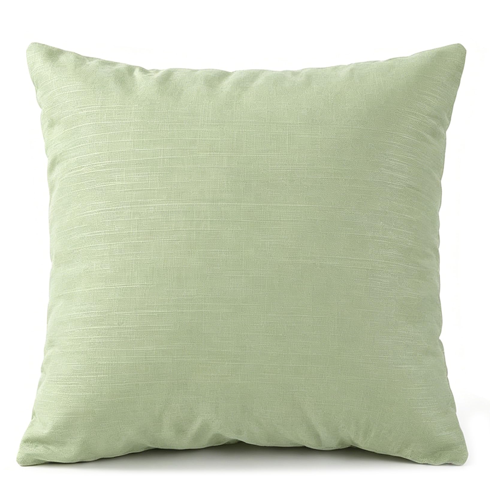 Housse de coussin verte avec noyau 50x50 cm, grand coussin carré pour chaise et canapé