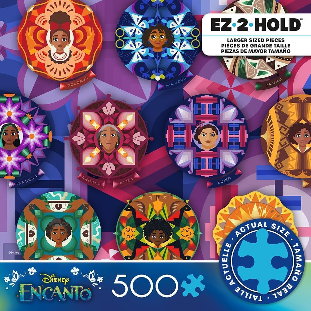 Ceaco - Disney - Encanto Mandala Familia - 500 Larger Sized Piece Jigsaw Puzzle