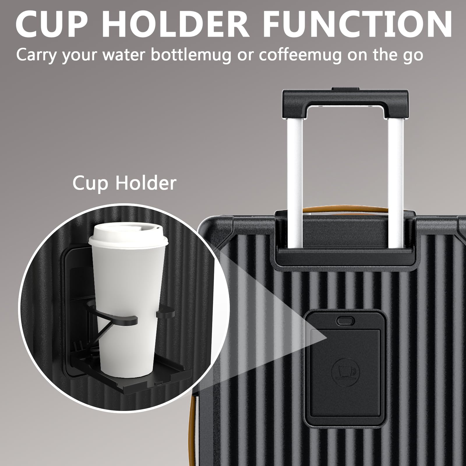 Amazon | [Joyway] 24 IN キャリーオンラゲージ、スマートカップ