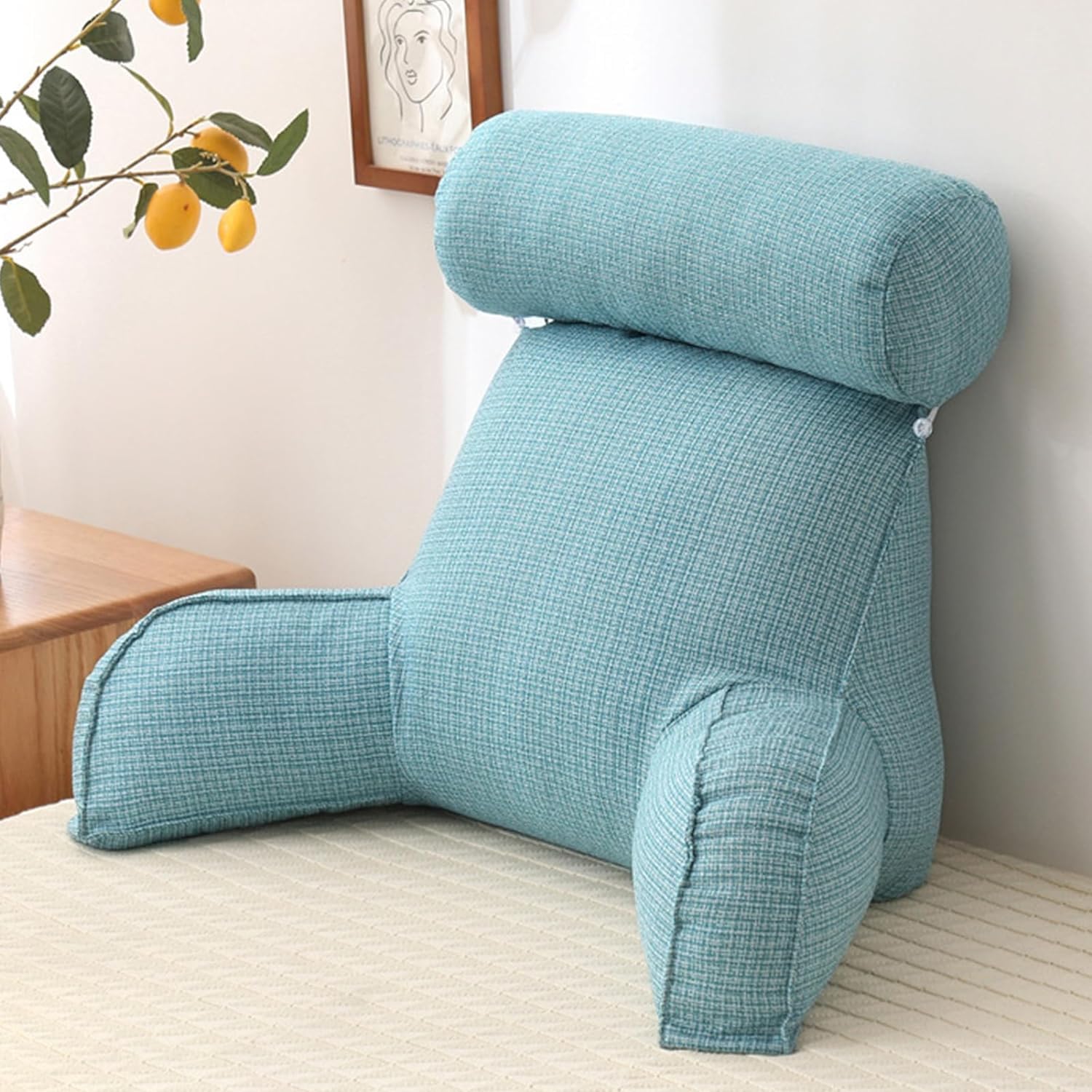 Oreiller de lit ergonomique contre le mal de dos pour lecture et repos