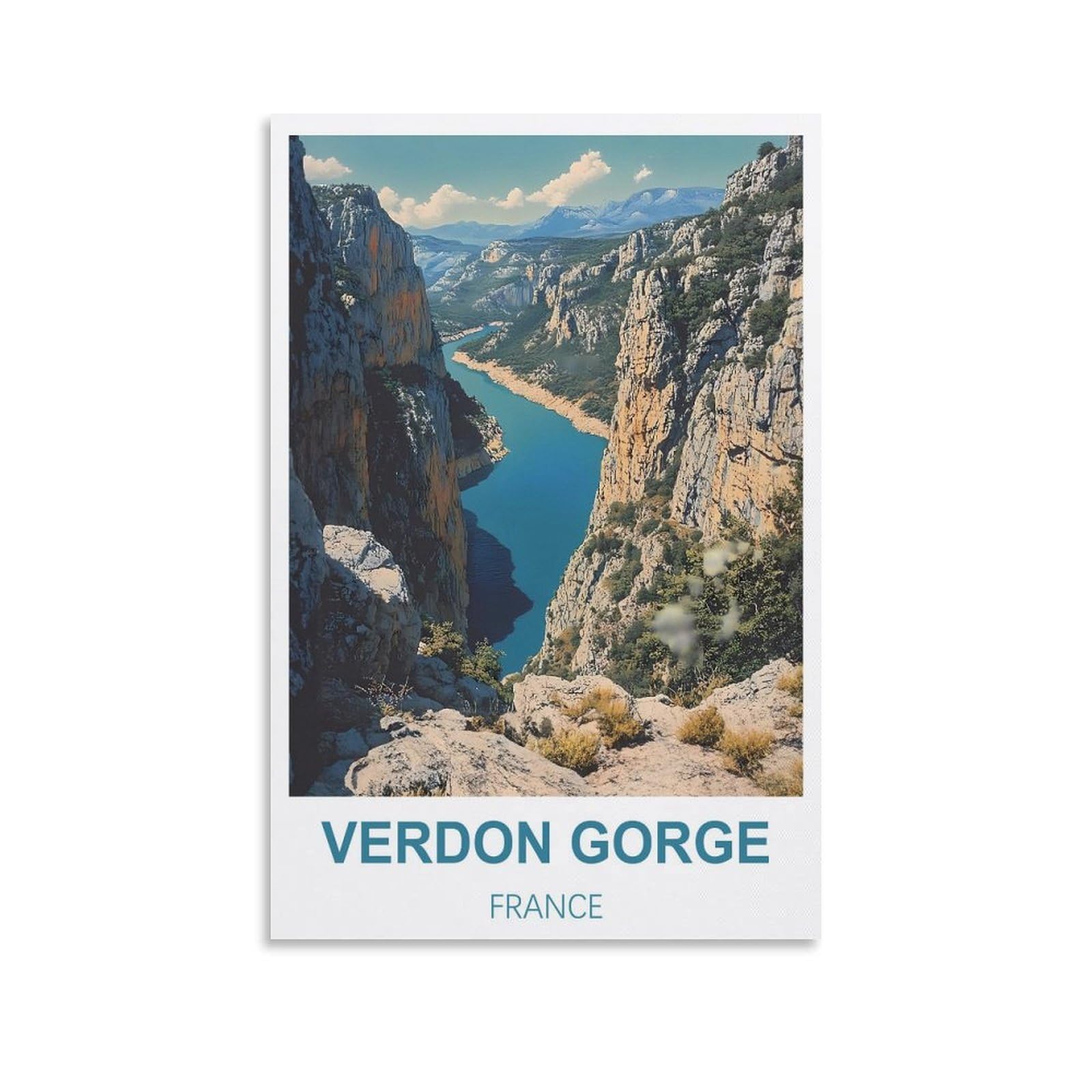 Jigsaw Puzzles for Adults 1000 Verdon Gorge France 1000 Piece Puzzle Challenging Game for The Whole for Women,Gifts for Men 38x52cm