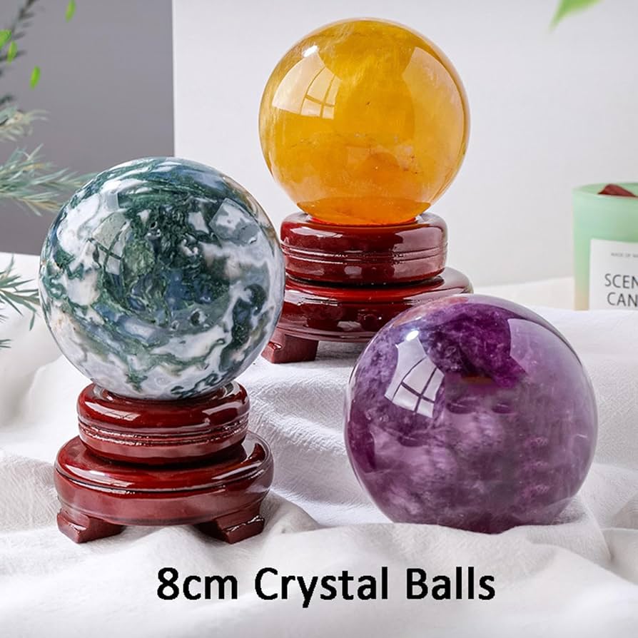 Amazon.co.jp: 水晶玉 水晶 台座付 丸玉 完全天然水晶玉 台座付き ン