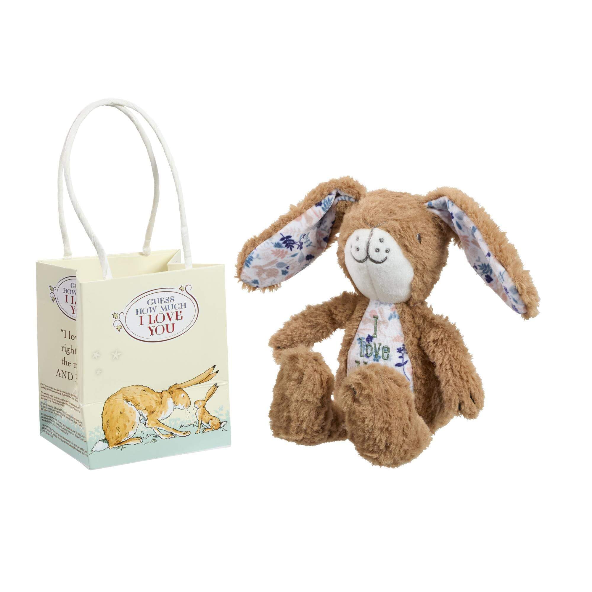 Rainbow Designs Guess How Much I Love You Hare, Soft Baby Teddy with Floppy Ears & Beany Tummy