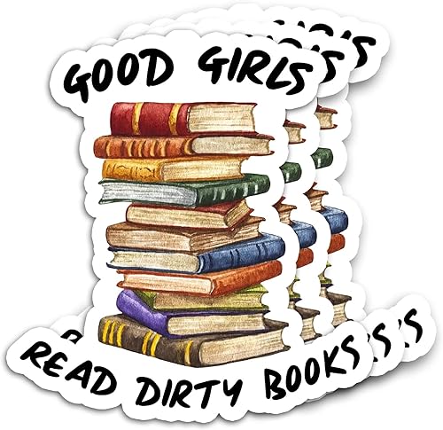 Miniatura 2 de 314PI Calcomanías de libros sucios con texto en inglés "Good Girls Read Dirty", calcomanías de Kindle, calcomanías divertidas, calcomanías de libros