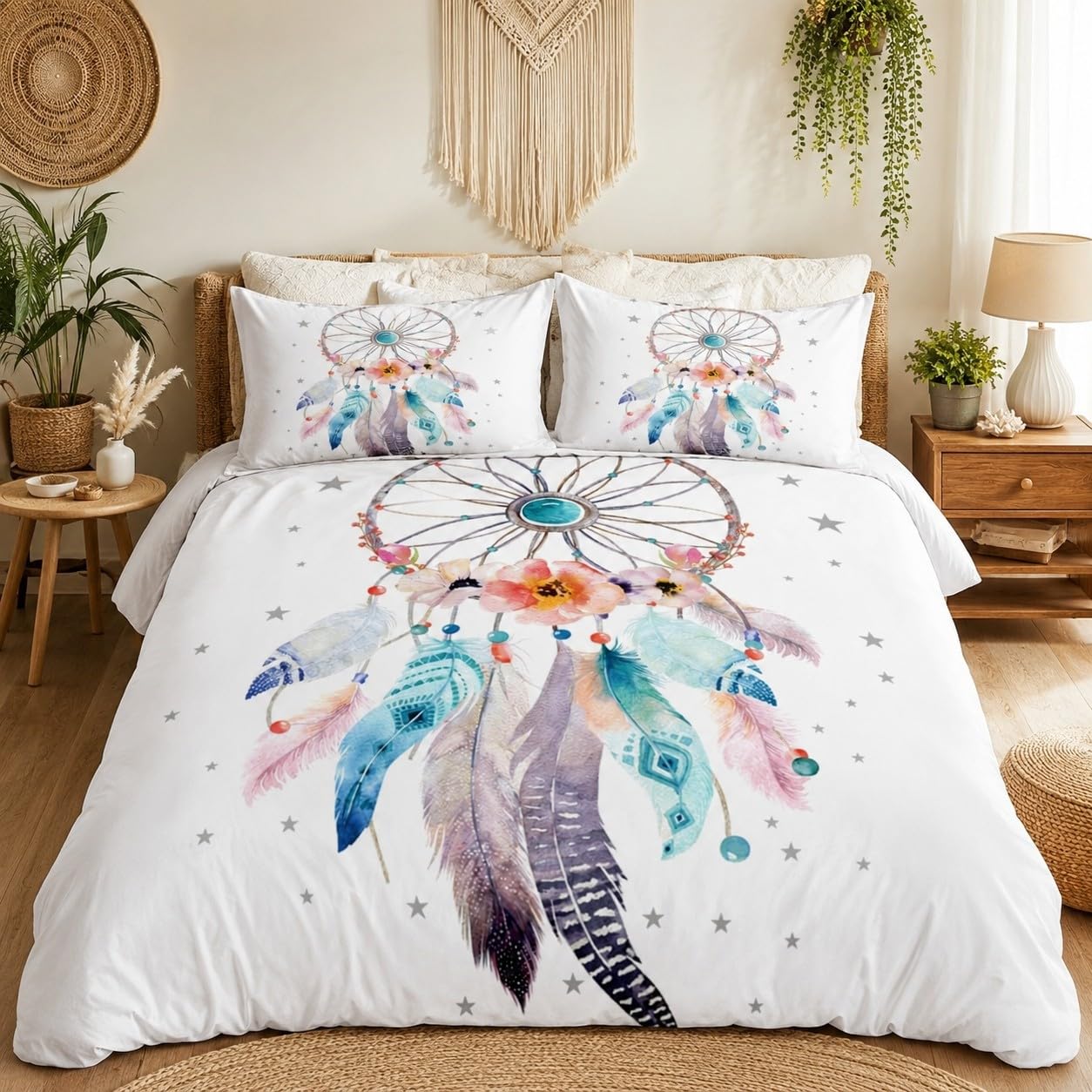 TMMDH Watercolour Dreamcatcher Single Duvet Cover Set for Dorm