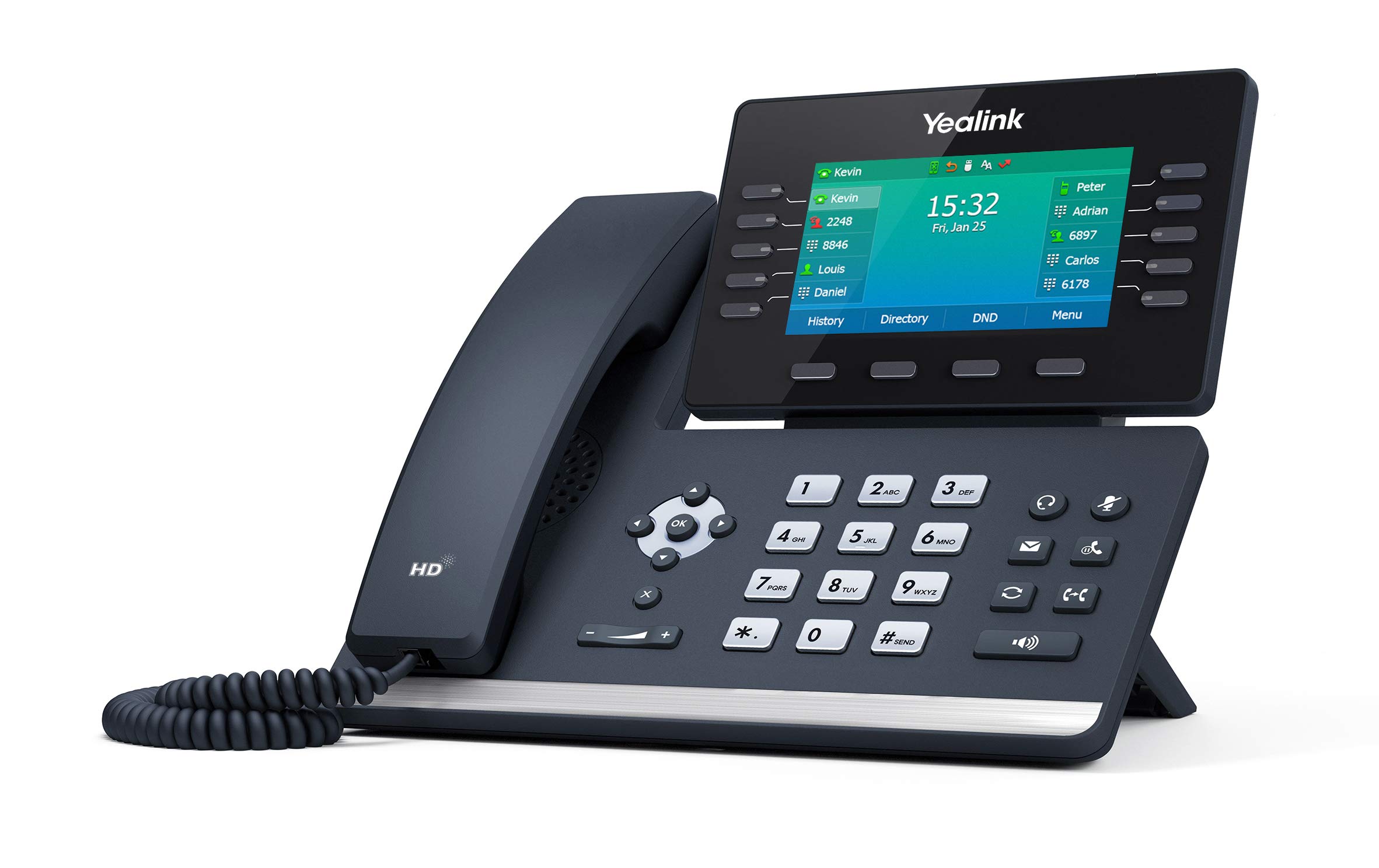 Yealink IP Telefon SIP-T54W VoIP-Telefon, schwarz & EXP50 Erweiterungsmodul schwarz