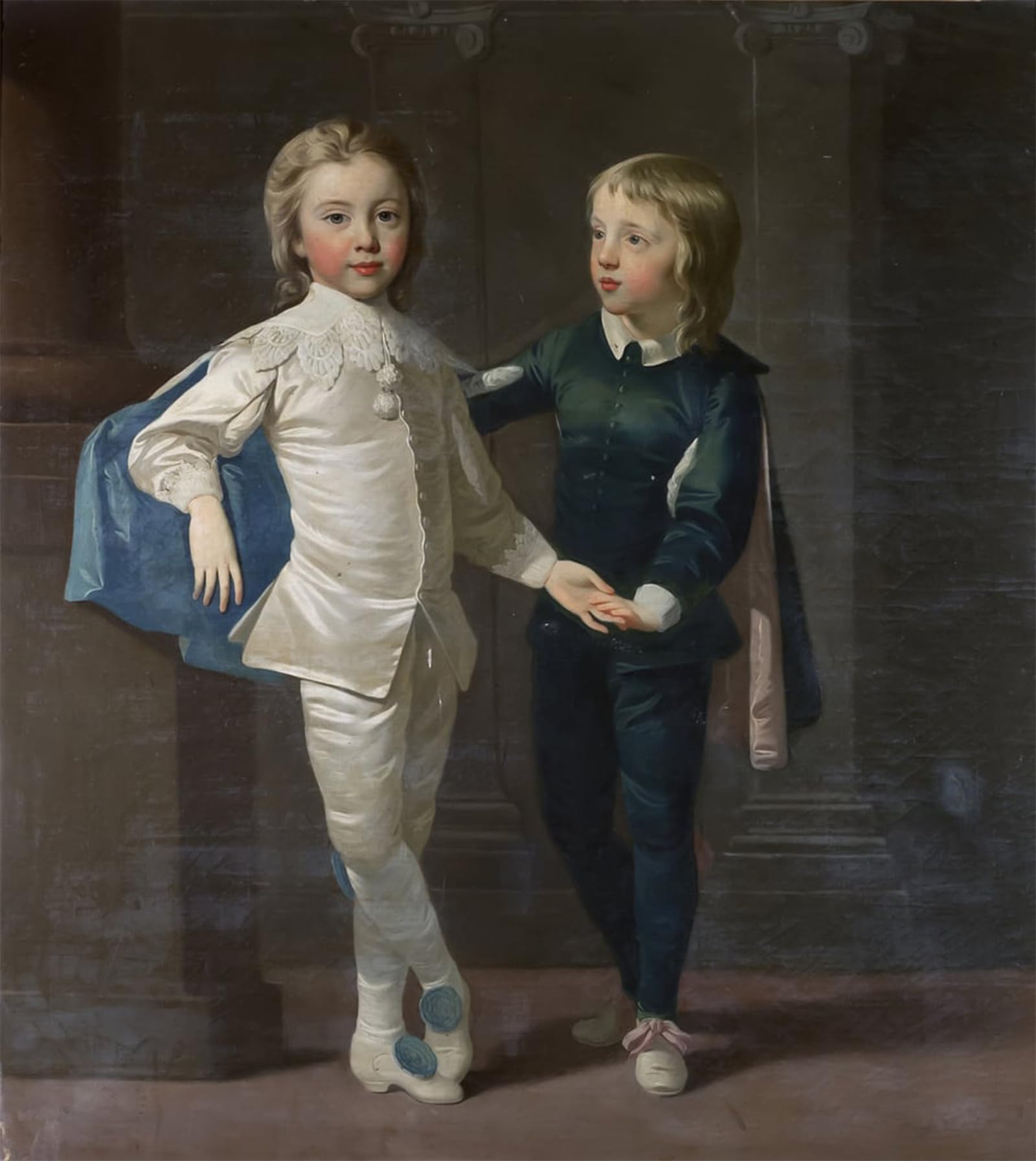 POSTERIIk Vintage Art Print Images Pictures Print Sir Edward Hulse Rd Baronet and His Brother by Hudson Modern Colour Posters for Office Home Decor 60x90cm