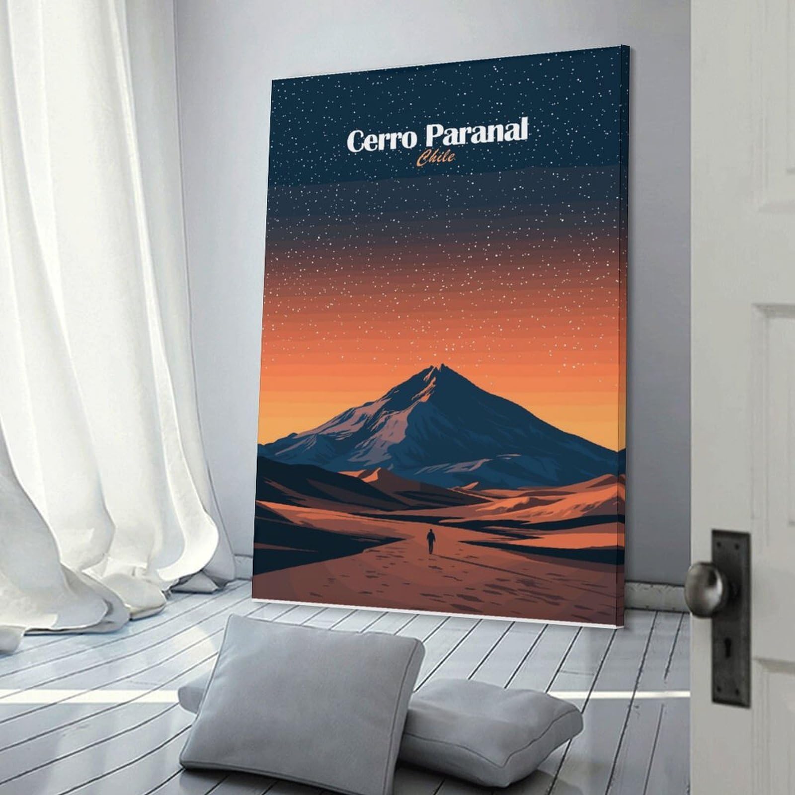 Junmoney Frame-Style-21 Home Decor Wall Art Explore Cerro Paranal, Chile, 24X36inch(60X90cm), For Bedroom Decor, Cosy Corners Or Studios, Decorative Wall Art For Cosy Rooms