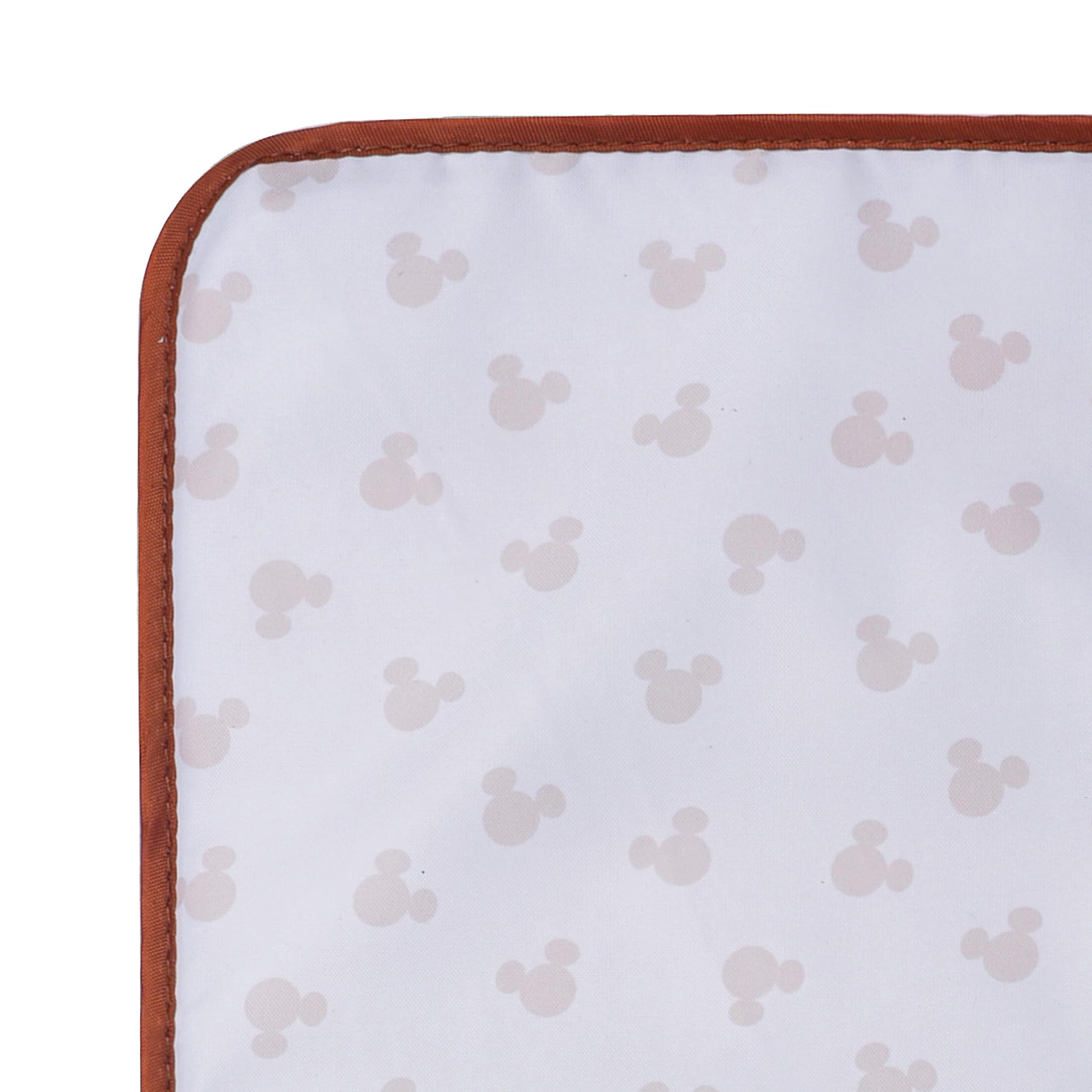 Disney Zaino multifunzionale per pannolini in pelle PU con fasciatoio, custodia per ciuccio e tasche isolate per biberon, Topolino - Marrone, Large, moderno