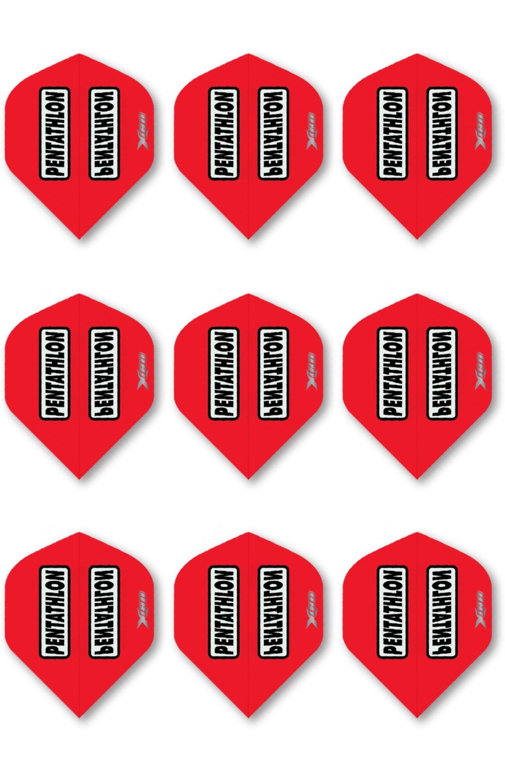 Pentathlon X180 Super Thick Standard Dart Flights (Red, 3 Sets)