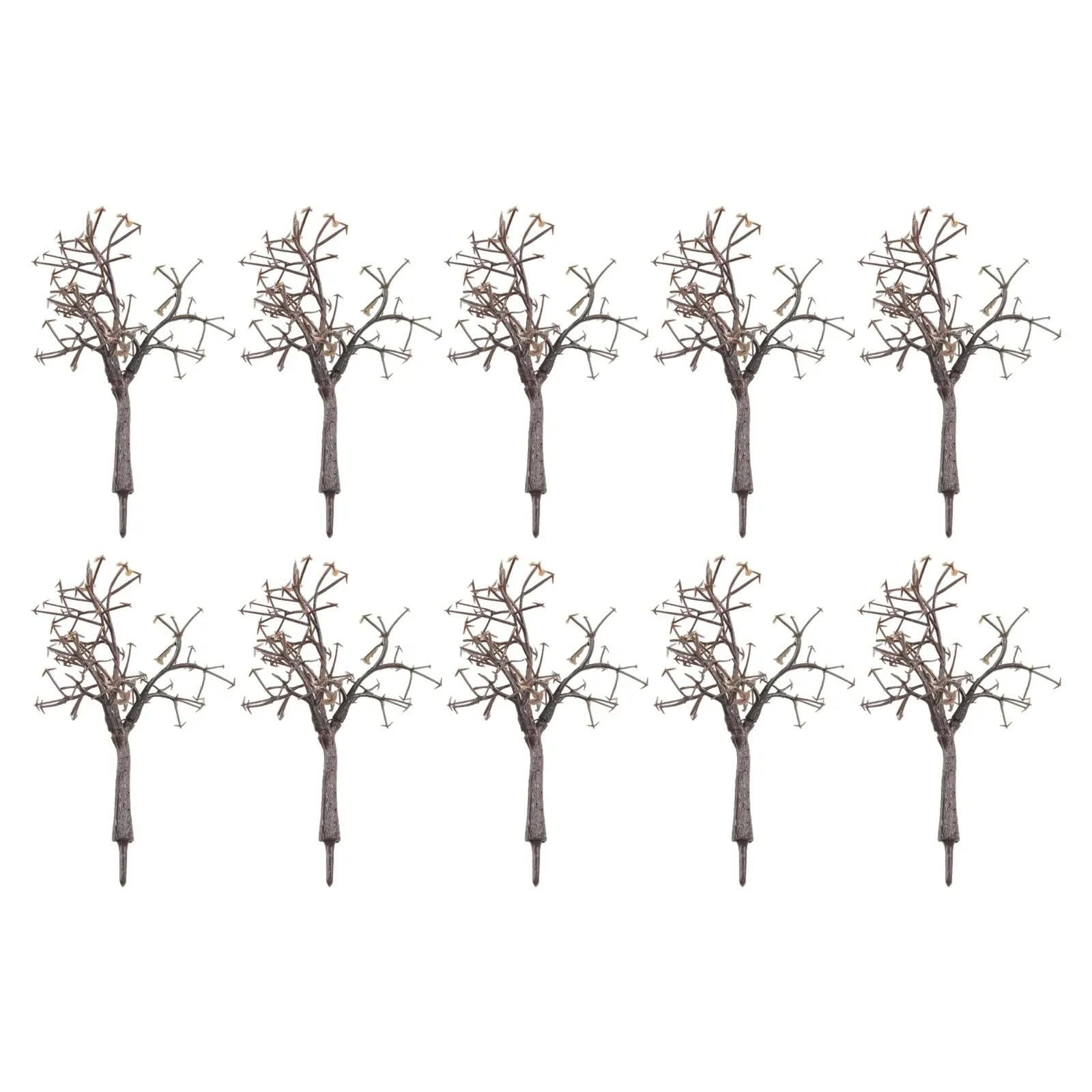 SPPEOUKJ 30-10pcs Model Trees 3D Landscape Artificial Miniature Tree Scenery Decoration Model Willow Trees Layout(10pc 12CM)