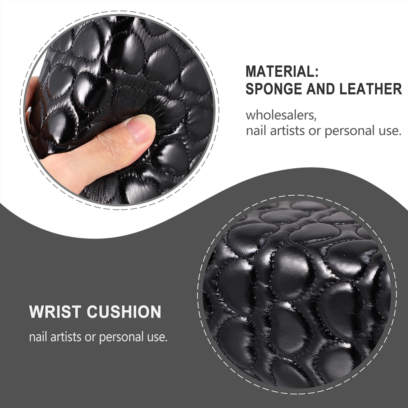 LALAFINA 3pezzi Cuscino Poggiamano per Manicure per Unghie Pu Antiscivolo Accessorio per e Personale Protegge La Scrivania Unghie