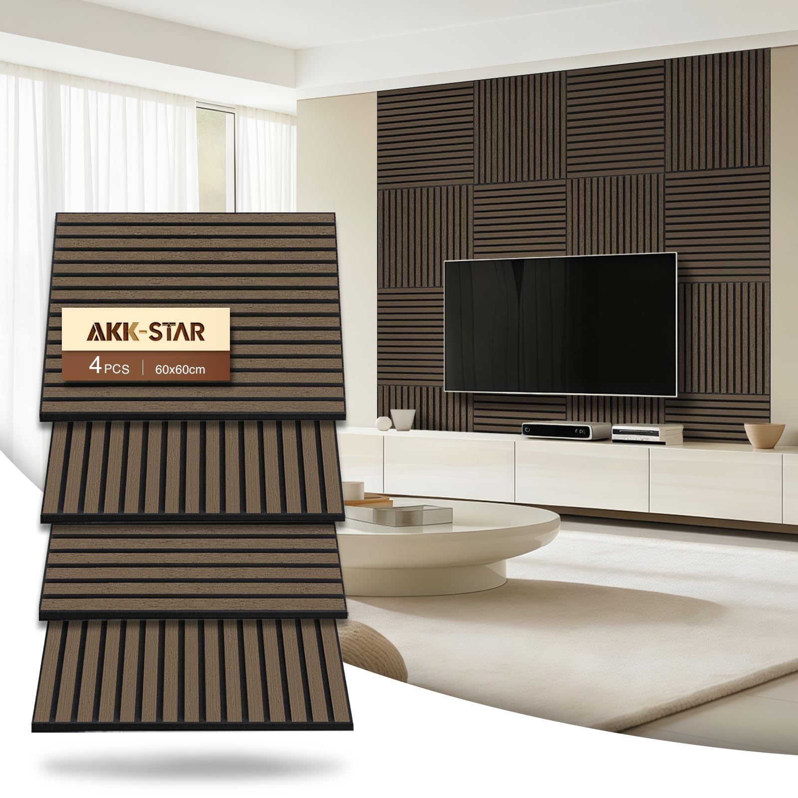 AKK-Star Acoustic Wall Panels 3D Decorative Soundproof Sound Absorbing Panels for Walls & Ceilings