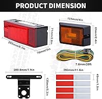 Vista 7 de Gonice Kit de luces LED sumergibles para remolque de barco - Luces LED súper brillantes para remolque, ideal para autocaravana, camión, vehículo