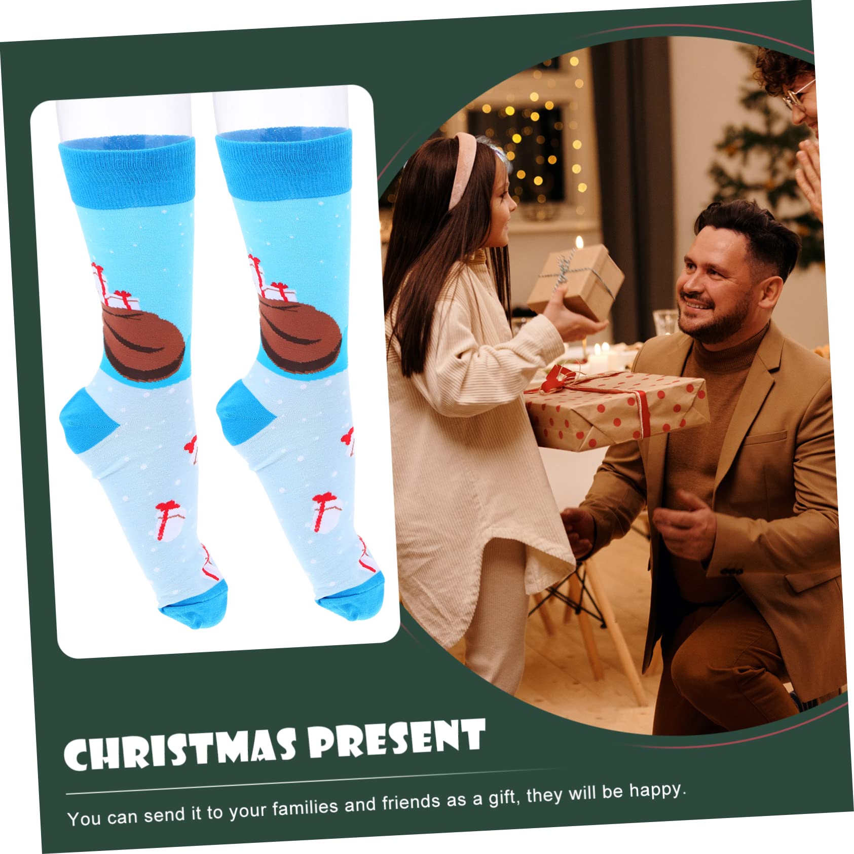 OUNONA 8paare Weihnachtliche Socken Mittelhohe Cartoon Design Socken Für Winter Als Für Und