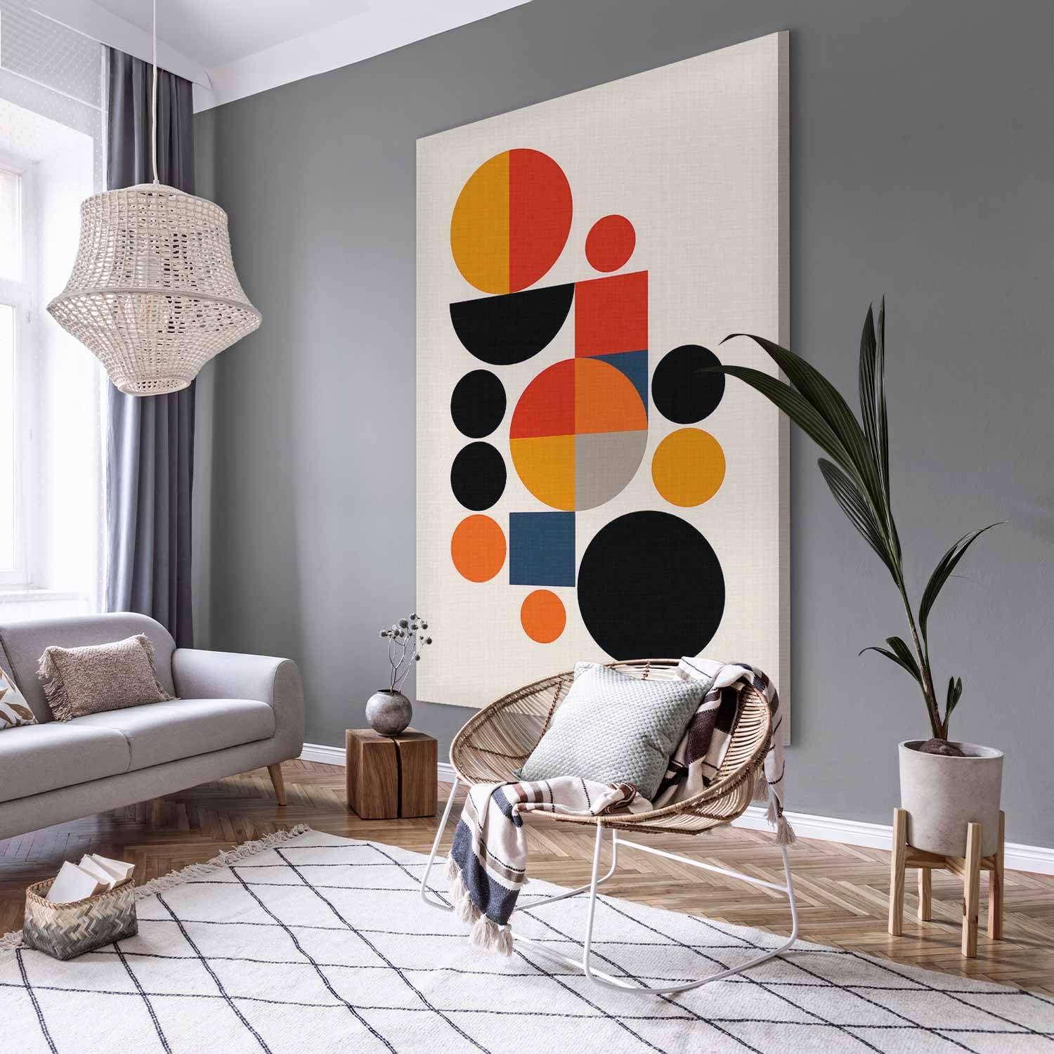 murando - Quadro Moderno Grande Dimensioni Soggiorno, Forme, 110x165 cm | Facile da Montare, 1 Pezzo, Quadri Moderni, Grandi Dimensioni, Tela Strutturata, Decorazione da Muro, Produzione Europea