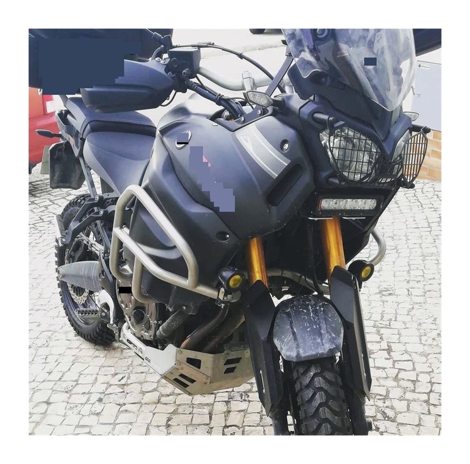 Protezione Faro per Yamaha per Super per Tenere XT1200Z XTZ1200 2010-2021 Moto Faro Griglia Protezione Copertura Protezione per Super per Tenere 1200 per XTZ 1200 Faro Moto (Colore : Black 1)