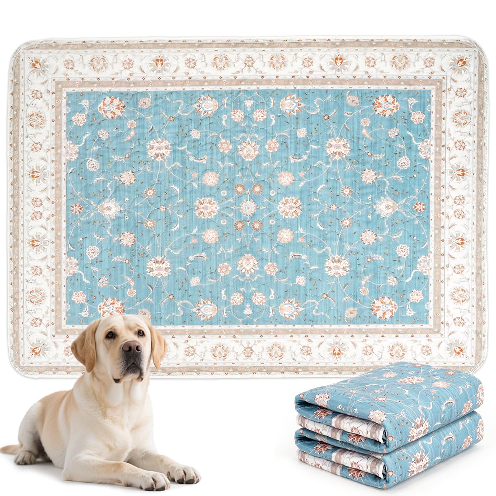 �️26"x40" 2 Pack Washable Pee Pads for Dogs, Rabbits & Hamsters - Reusable Puppy Pads Super Absorbent Waterproof Non-Sli — deal on Shopping With Noya