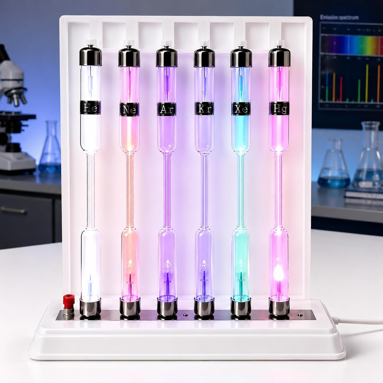 Ensemble de Tubes Lumineux à Gaz Noble avec Bobine D'induction Électrique