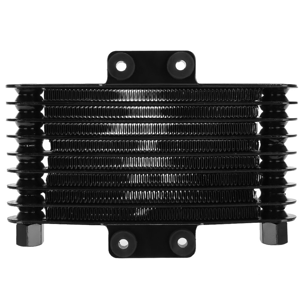 KIMISS Radiatore Olio, Radiatore Di Raffreddamento Motore In Alluminio 125ml Per Moto Dirt Bike Atv(Nero)