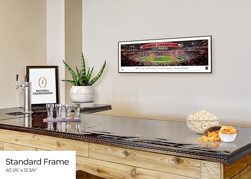 Miniatura 8 de Georgia Bulldogs Campeones Nacionales CFP 2022 - Tapete doble de 44 x 18 pulgadas imagen enmarcada de lujo por Blakeway Panoramas