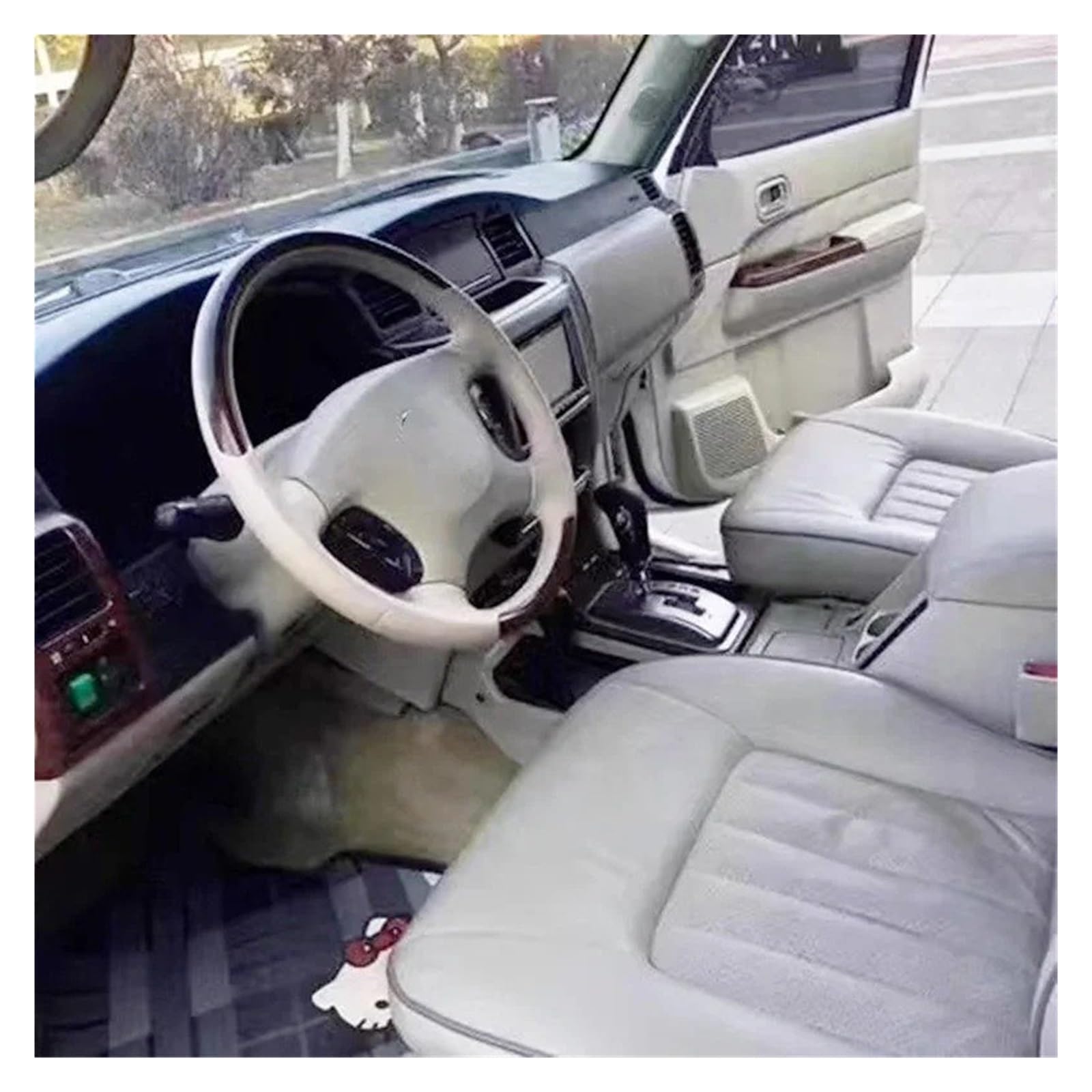 Cubierta Volante Coche Protector para Volante De Coche para Nissan para Patrol para Y61 Cuero Negro Coche Protege Los Accesorios del Volante Funda Volante Coche(Brown Black)