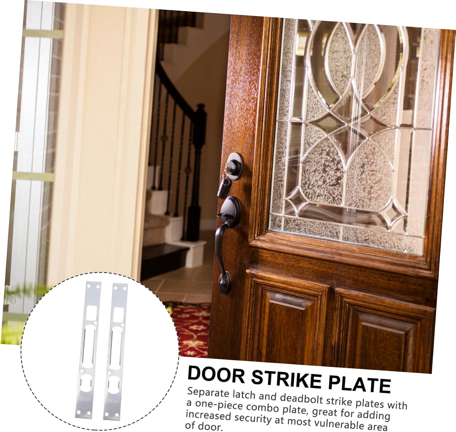 Door Jamb Repair Kit Strike Plate Repair Kit Iron Reinforcement Plate Iron Door Guard Easy Install