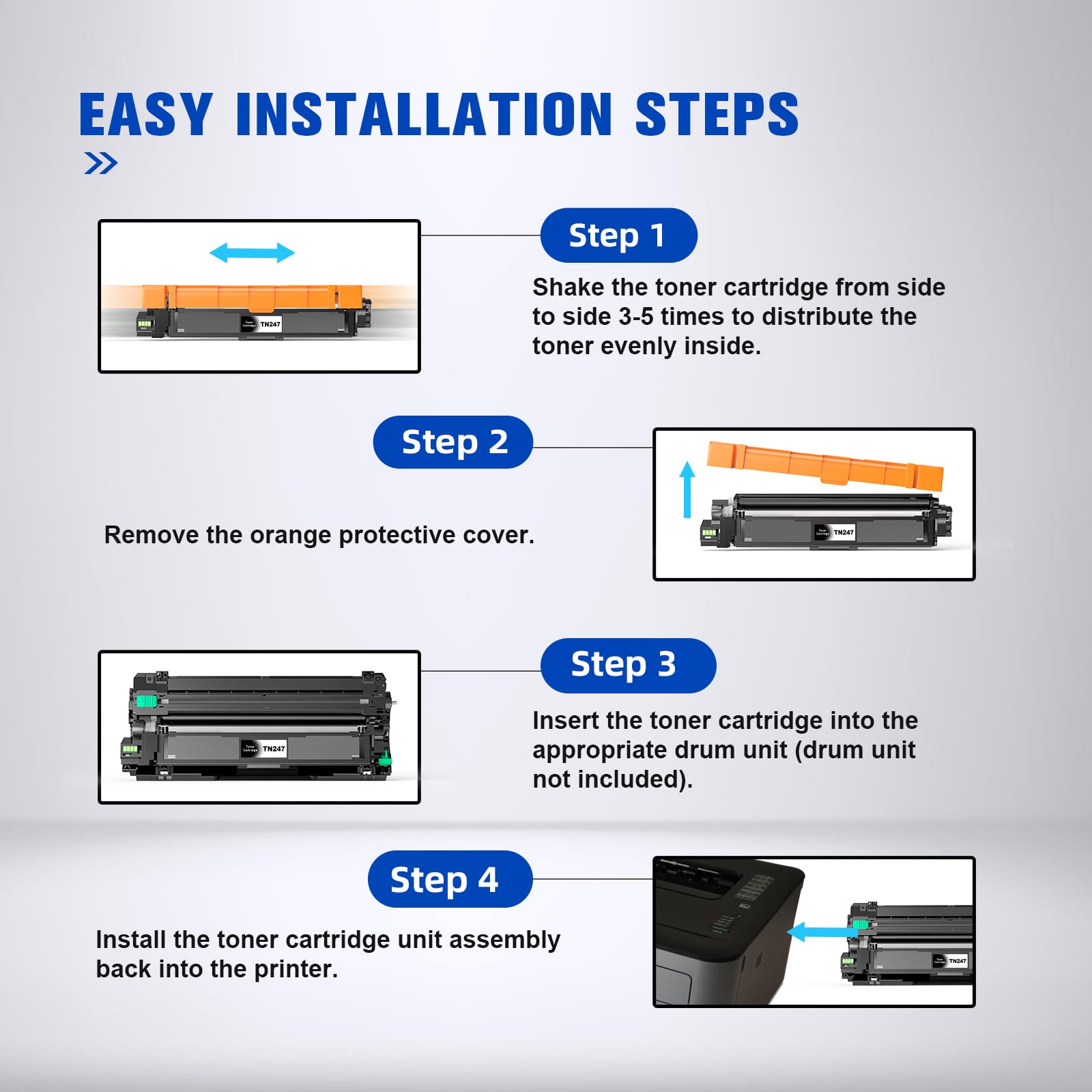Lotto 4 Cartucce Toner CMYK Non OEM/TN243 DCP-L3510CDW - Foto 7