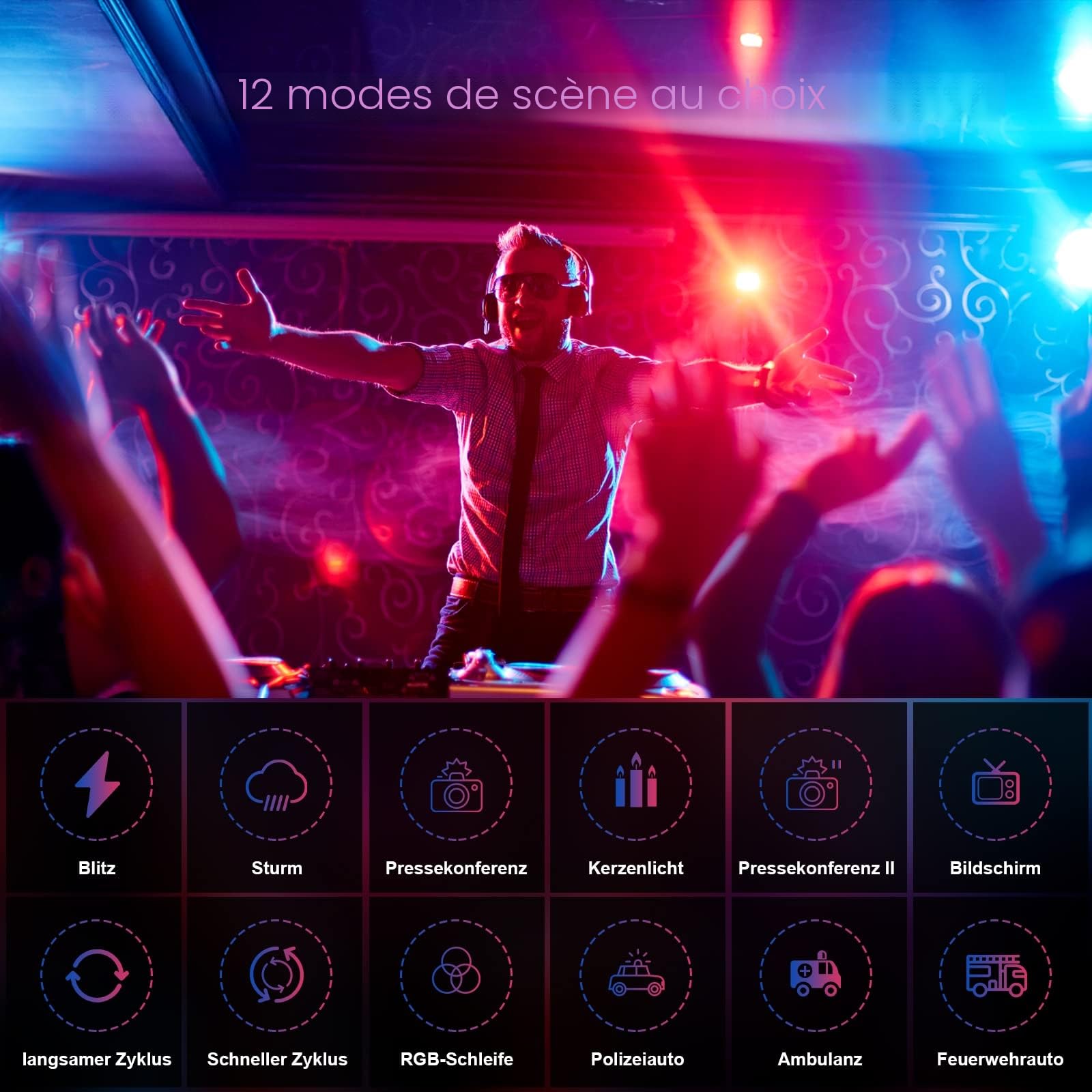 Soonpho Tube LED Batterie Video Eclairage RGB Portable avec Batterie 4000mAh,RGB Tube Video CRI 97+,2500K-8500K,Luminosité Ajustable +21 Effets pour TikTok,Youtube