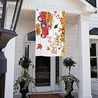 Vista 5 de Bandera de Feliz Otoño Y'All de 3 x 5 pies, para exteriores e interiores, calabaza de otoño, coche, granja, dormitorio, brisa, jardín, casa