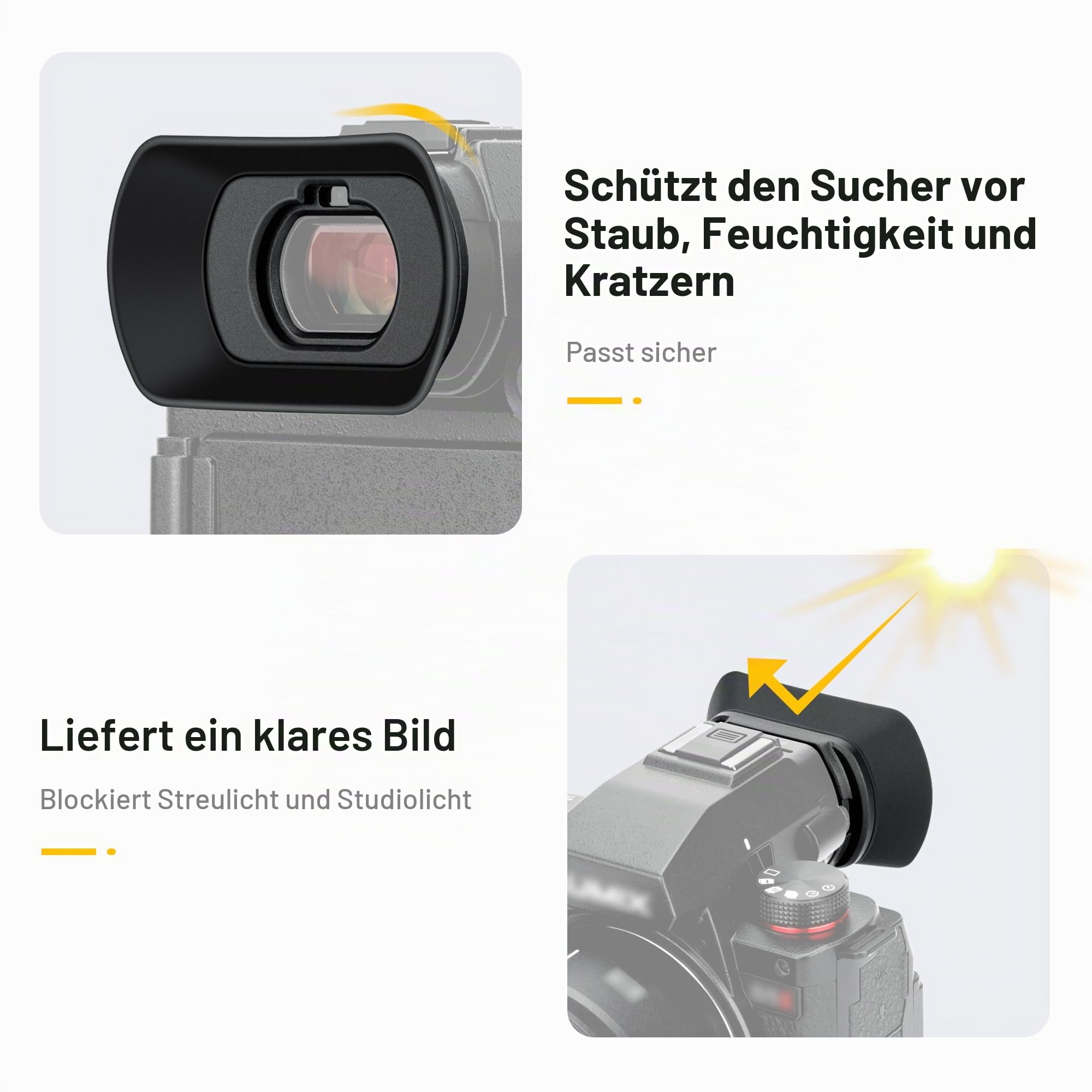 KIWIFOTOS Kamera erweiterte Augenmuschel Okular Kompatibel mit Panasonic Lumix S5 II S5IIX Kamera, Lumix DC-S5 II Sucher Protector Zubehör