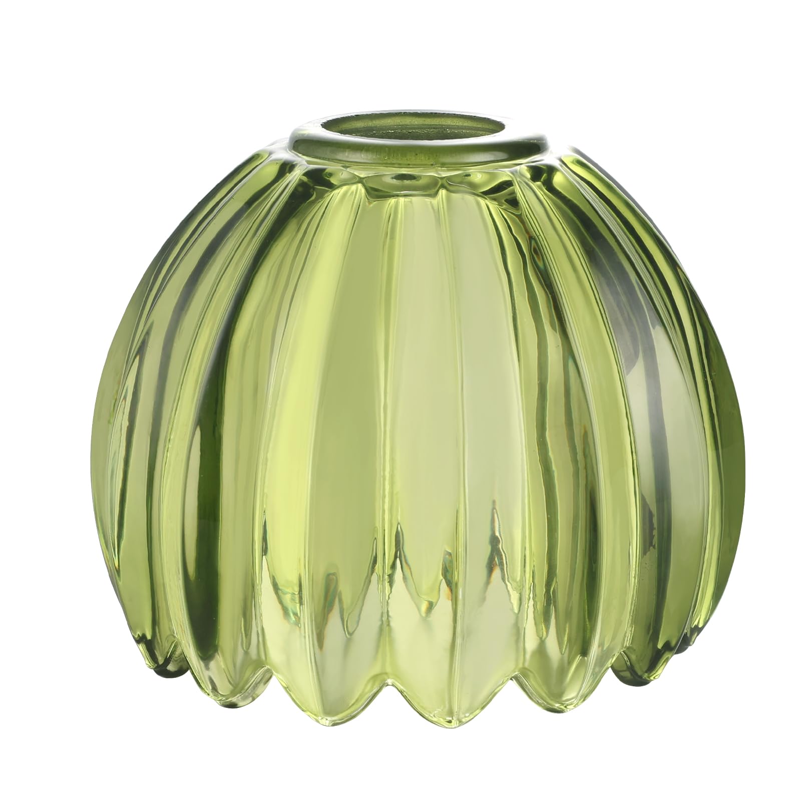 Shenmoyl Tulip Lamp Shades Replacement, 5" Dia. * 4.25" H Green Glass Sconce Shade Heavy and Thick for Wall Sconces Pendant Lights Ceiling Lights Chandelier, 1 Pack-image-42