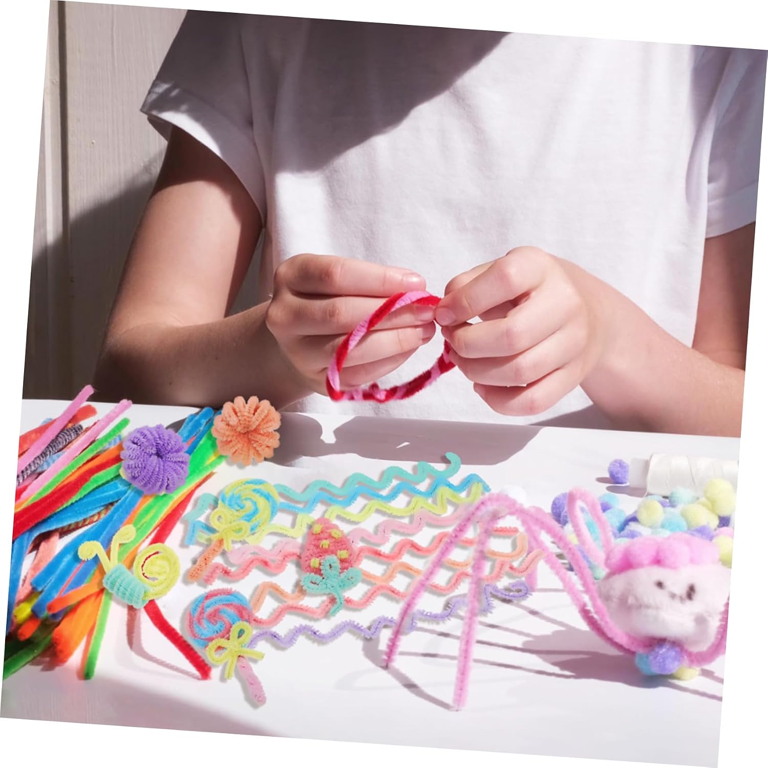 Tofficu 900pcs Thick Pipe Cleaners Chenille Sticks Craft Supplies for DIY Decorations