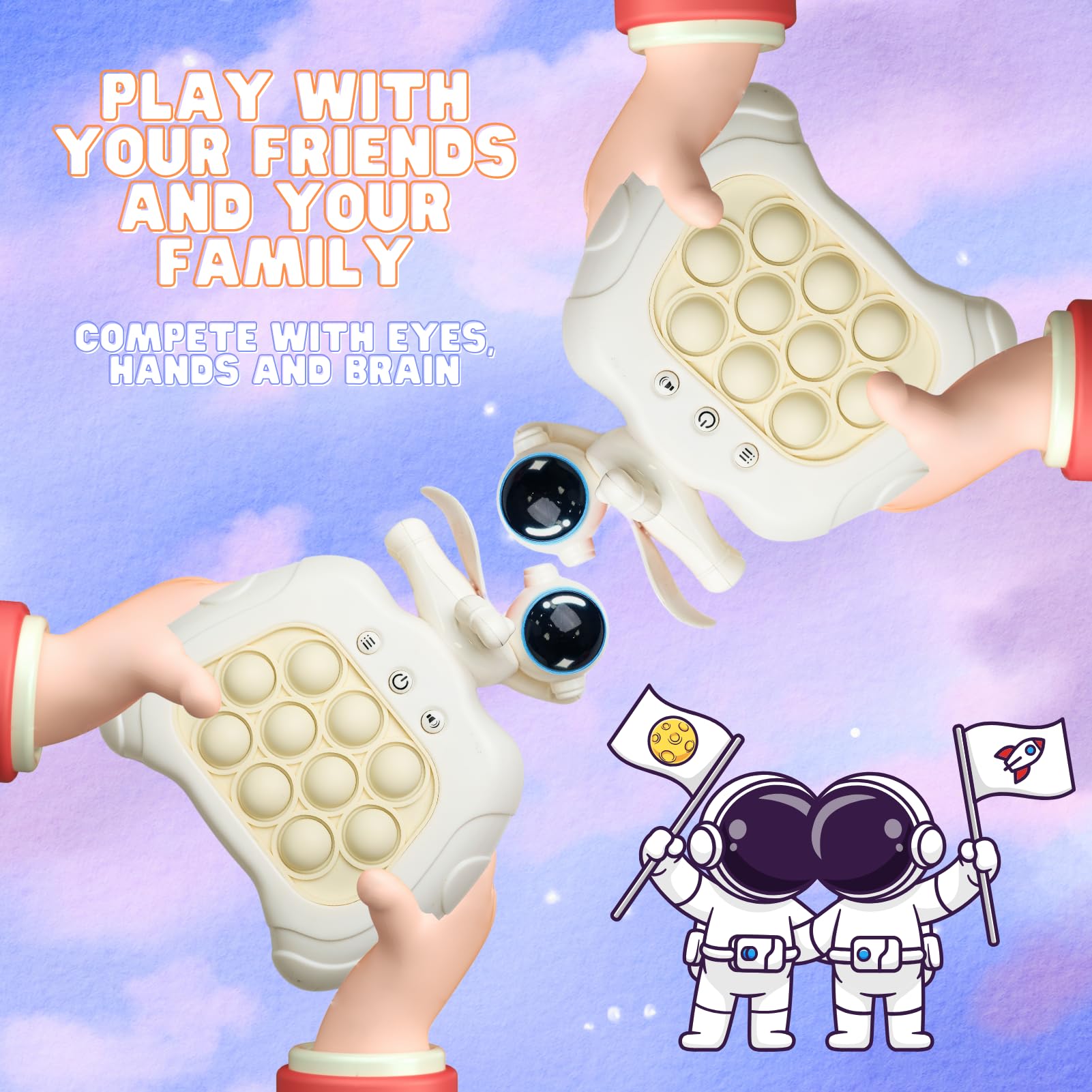 【Versione avanzata】m Mu Giocattolo Pop It elettronico Fidget ricaricabile,4 modalità,120 livelli, in Silicone.Console di Gioco a Decompressione Pop It Elettronico.Regalo ideale per Bambini e Adulti.