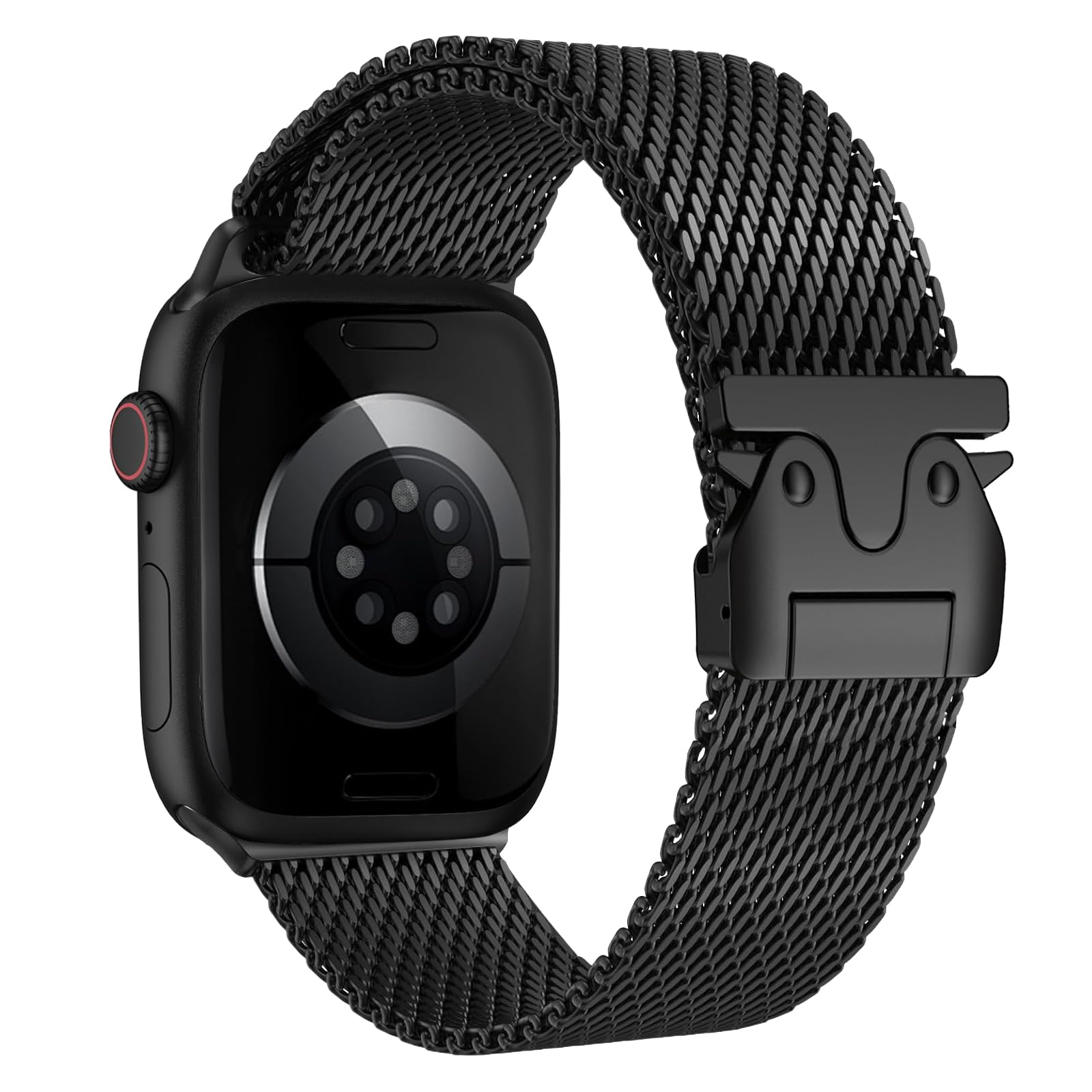 Tytanowy pasek do zegarka Apple Watch Ultra 3/2/1, 49 mm, nowe wzornictwo, tytanowe zapięcie, pasek do Apple Watch 49 mm, 46 mm, 45 mm, 44 mm, 42 mm (seria 3 2 1), Series 11/10/9/8/7/6/5/4/3/2/1/SE